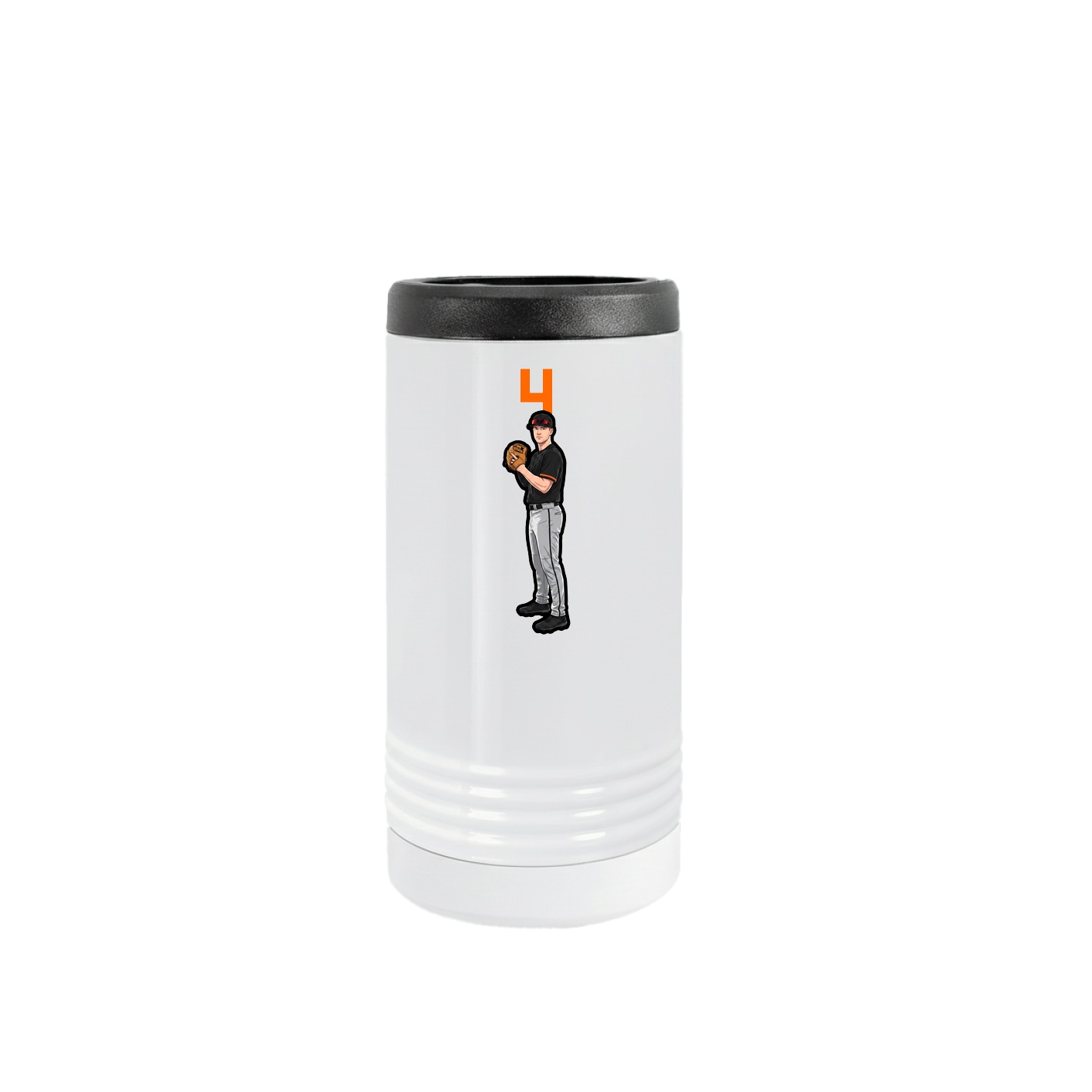 Slim Beverage Holder — Number Top in White