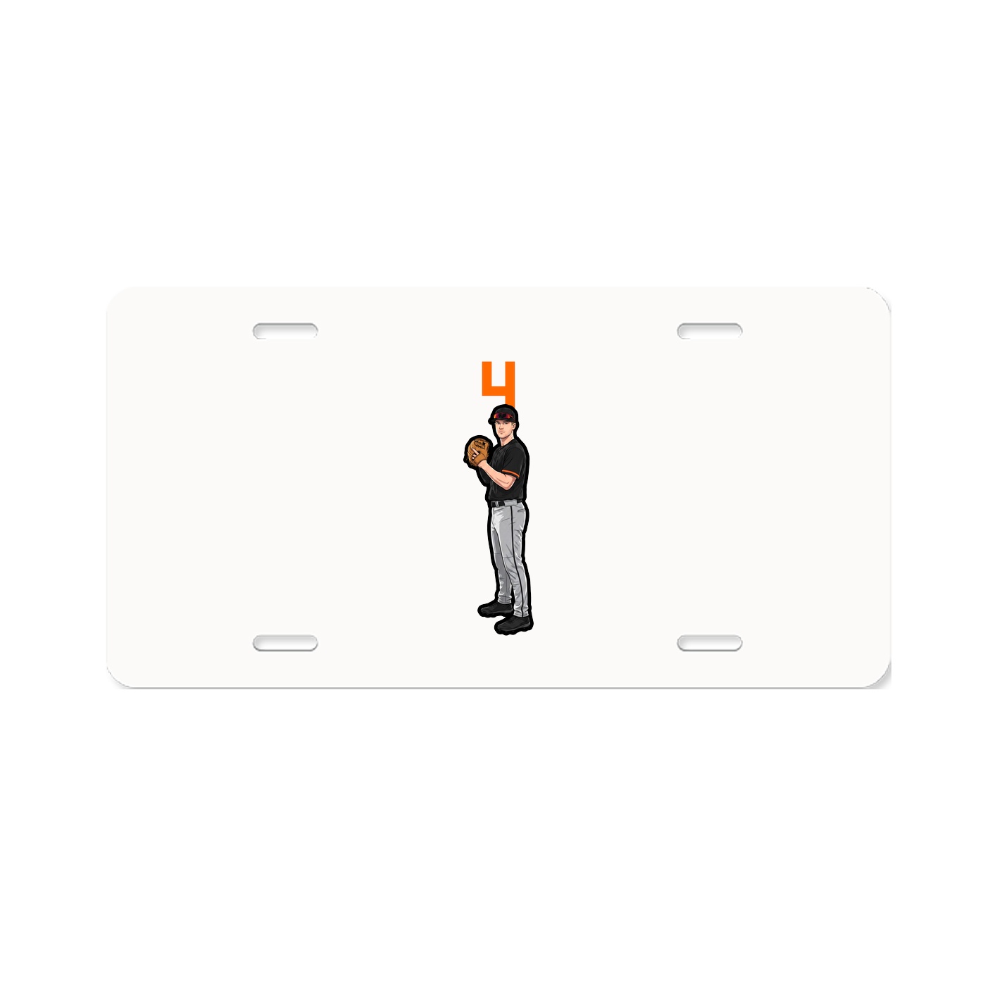 License Plate — Number Top in Classic