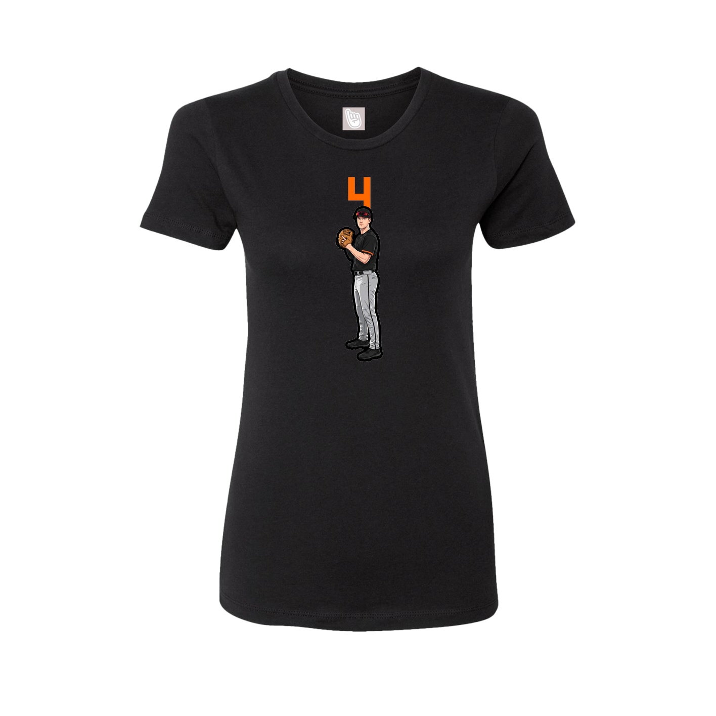 Womens Tee — Number Top in Black