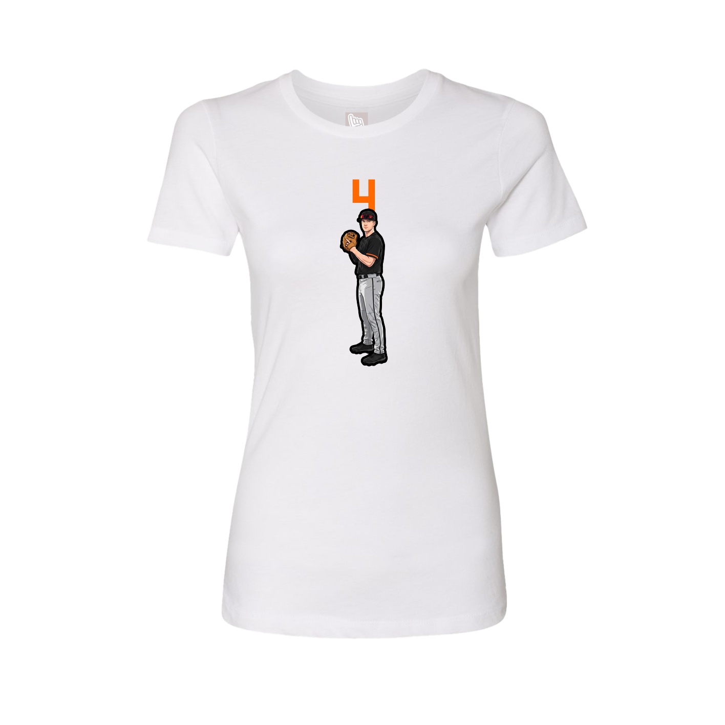 Womens Tee — Number Top in White