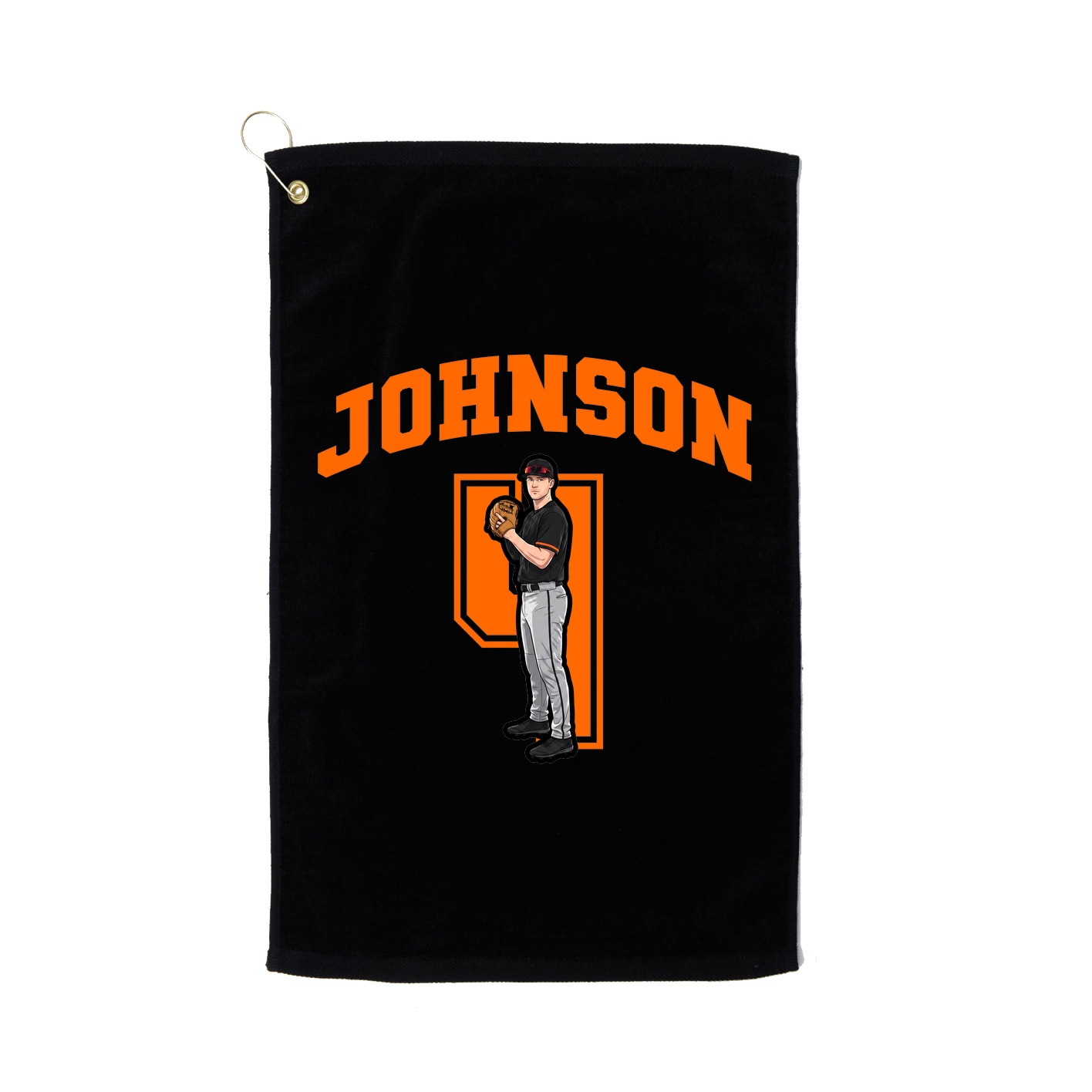 Golf Towel — Number in Black