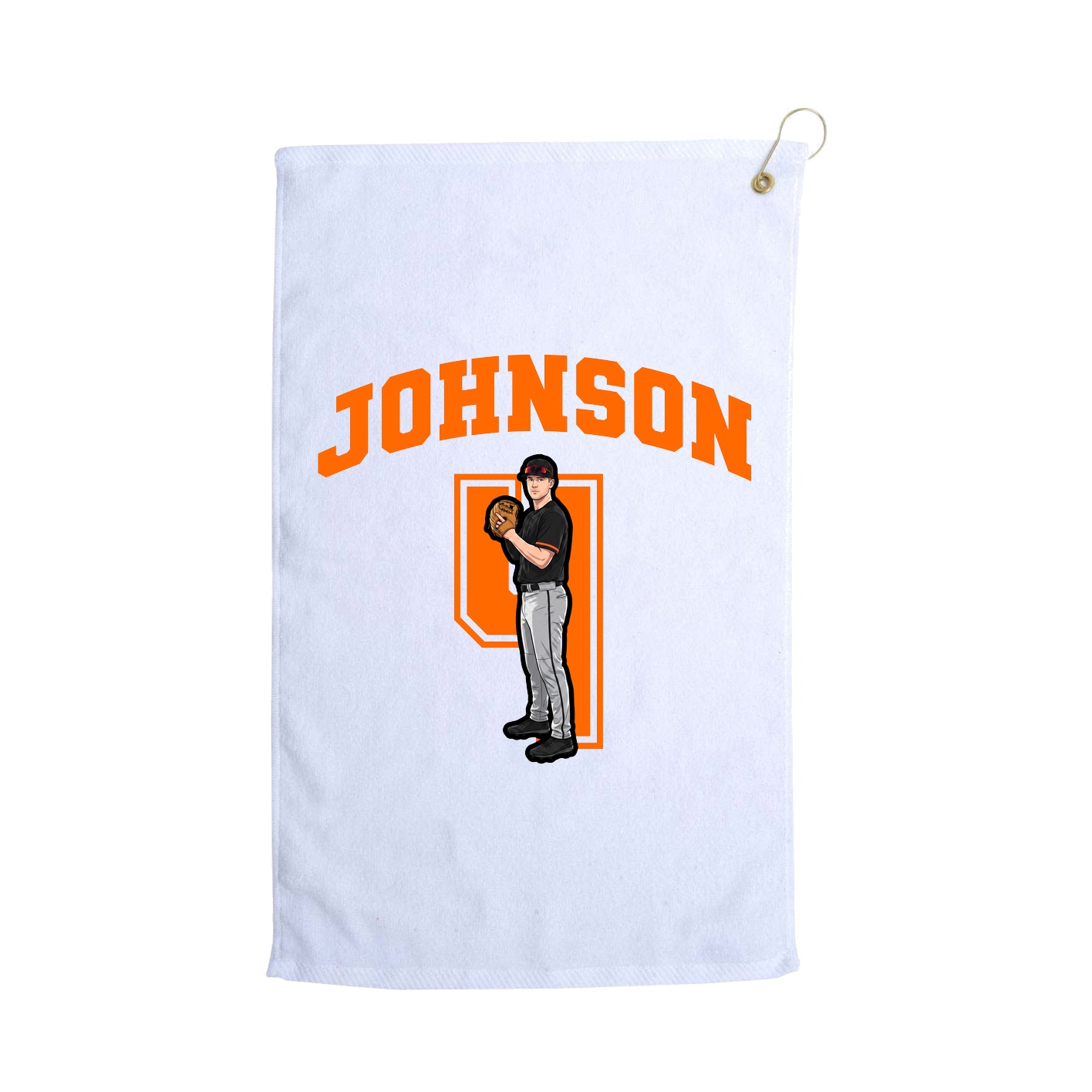 Golf Towel — Number in White