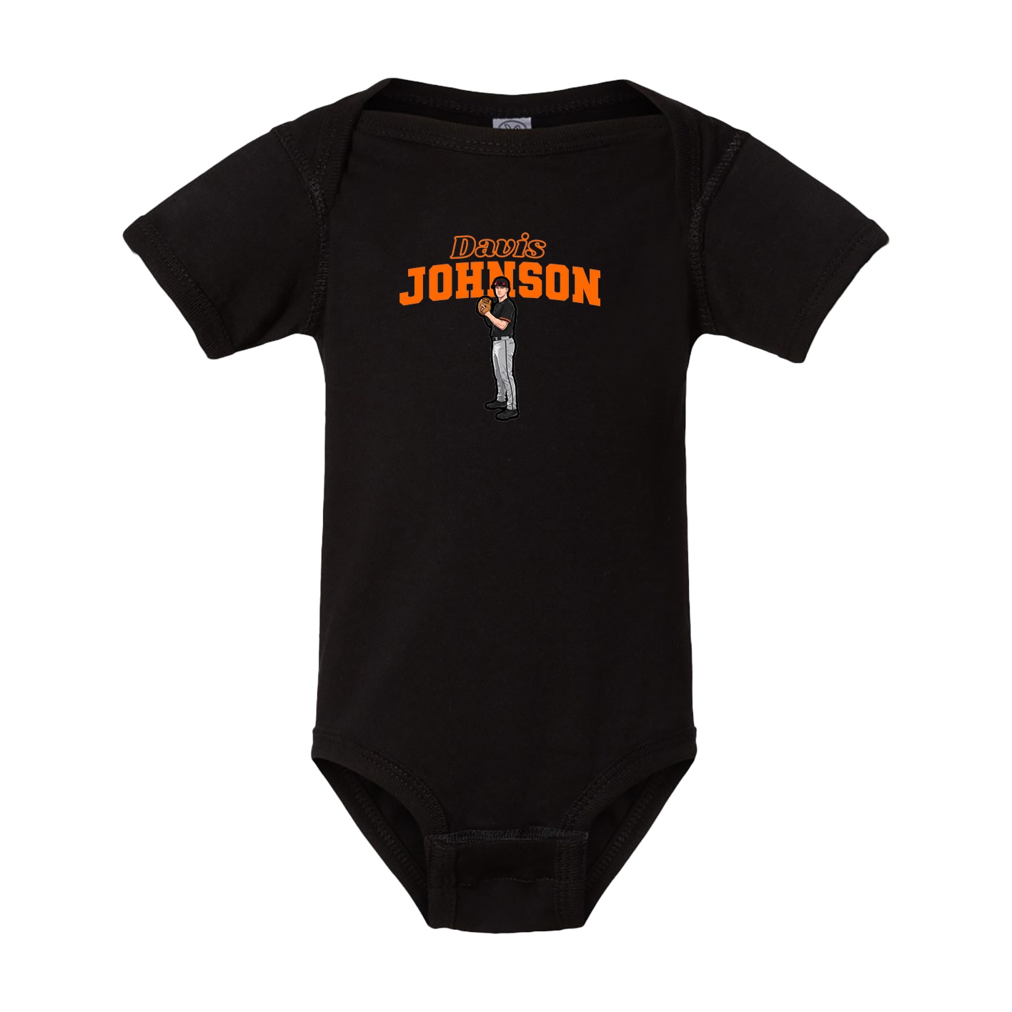 Baby Onesie — Name Arch in Black