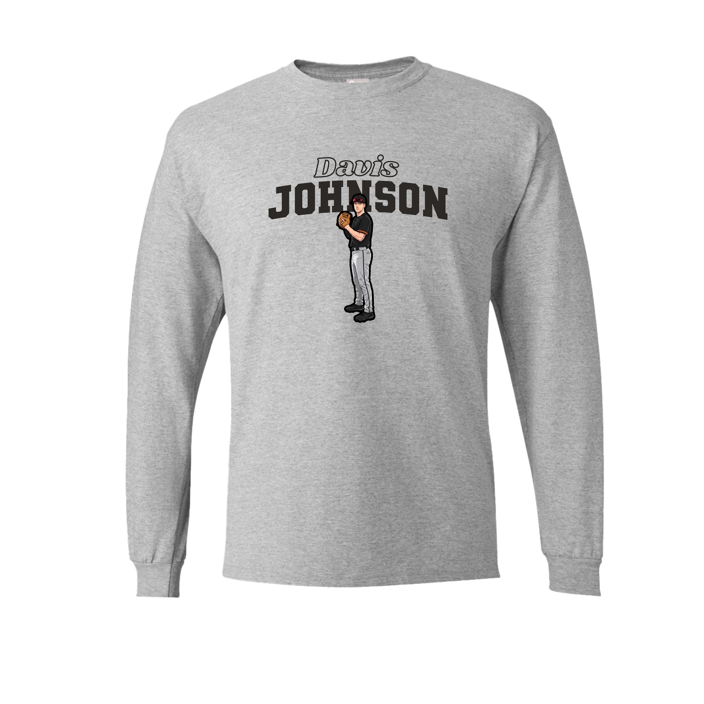 Long Sleeve Tee — Name Arch in Grey