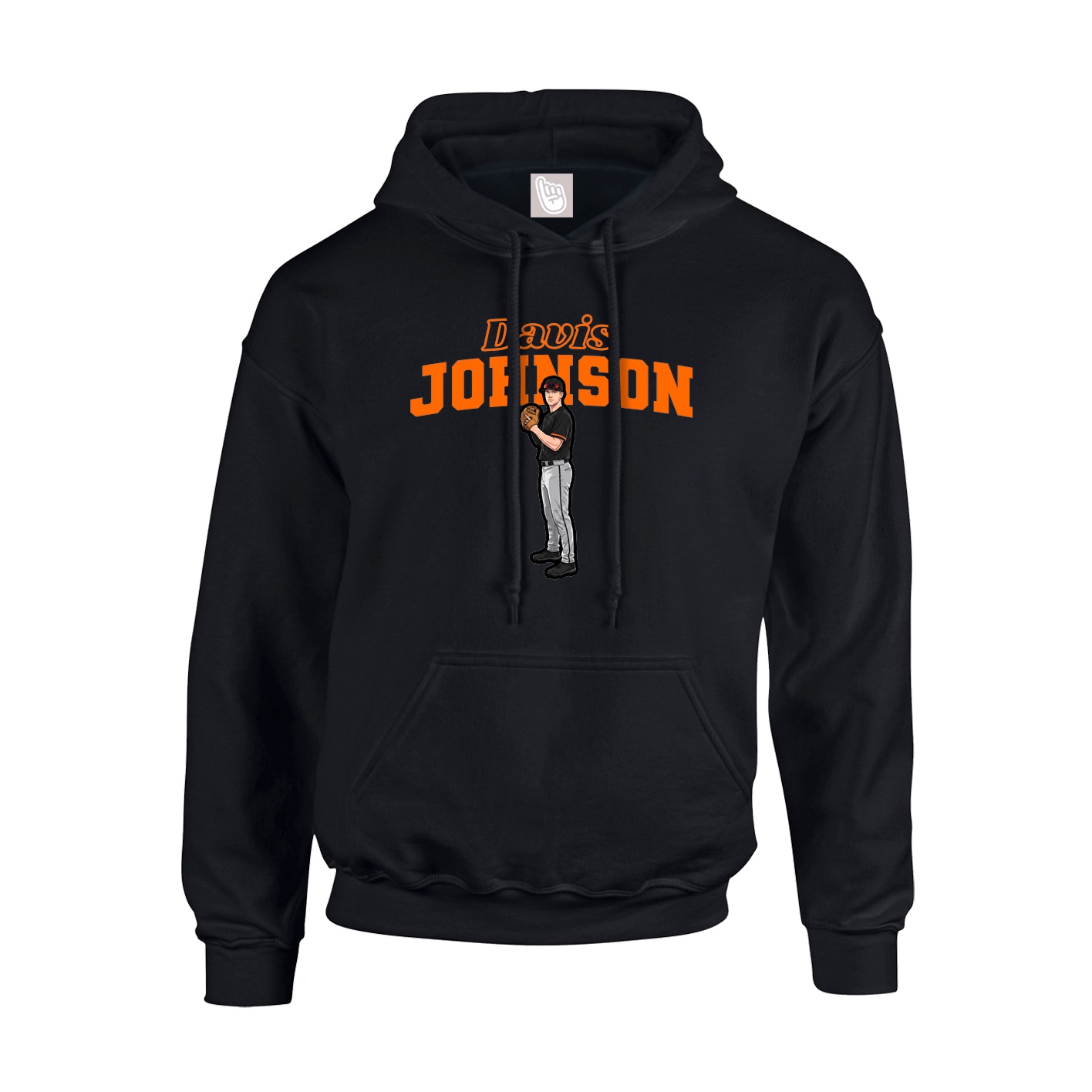 Youth Hoodie — Name Arch in Black