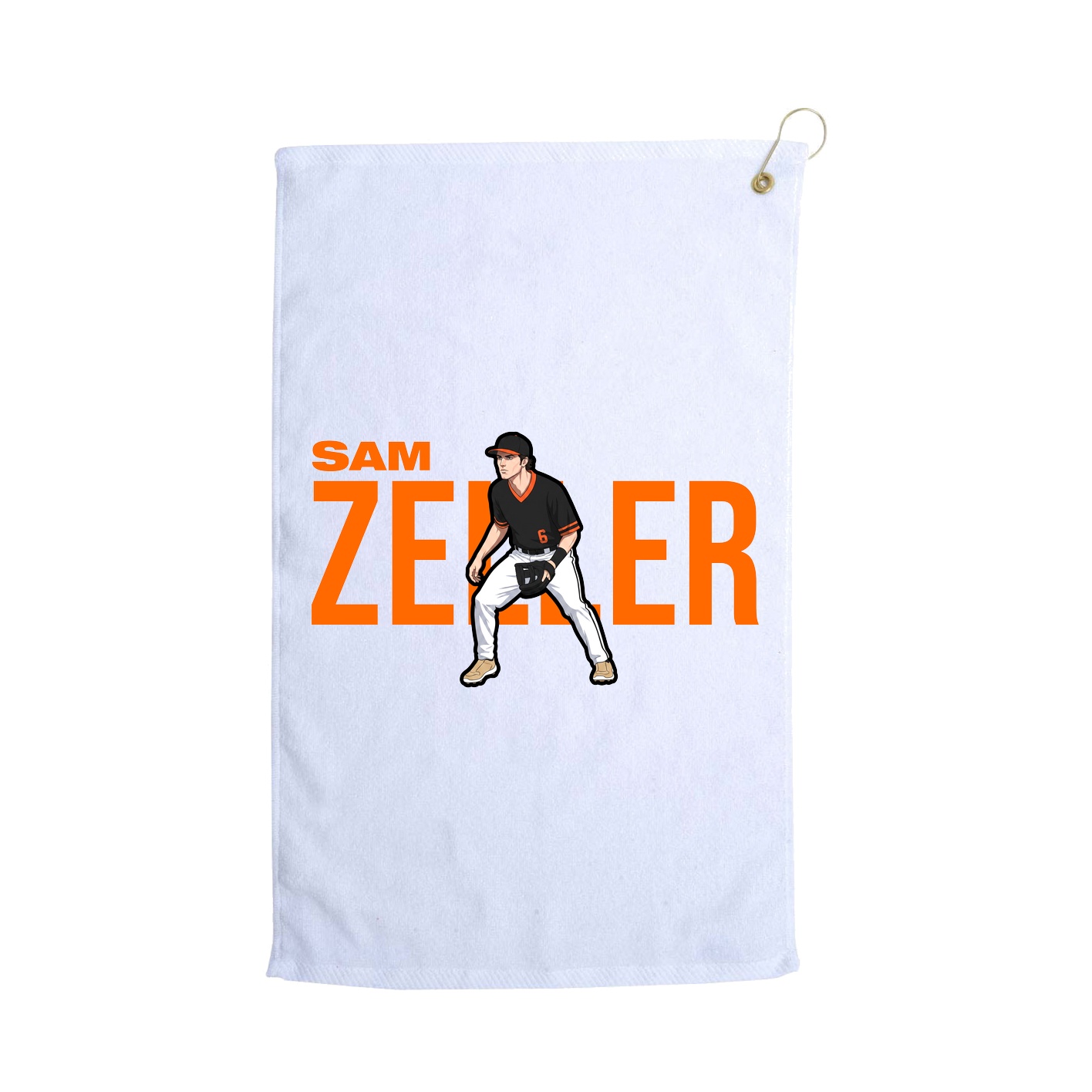 Golf Towel — Player Name in White