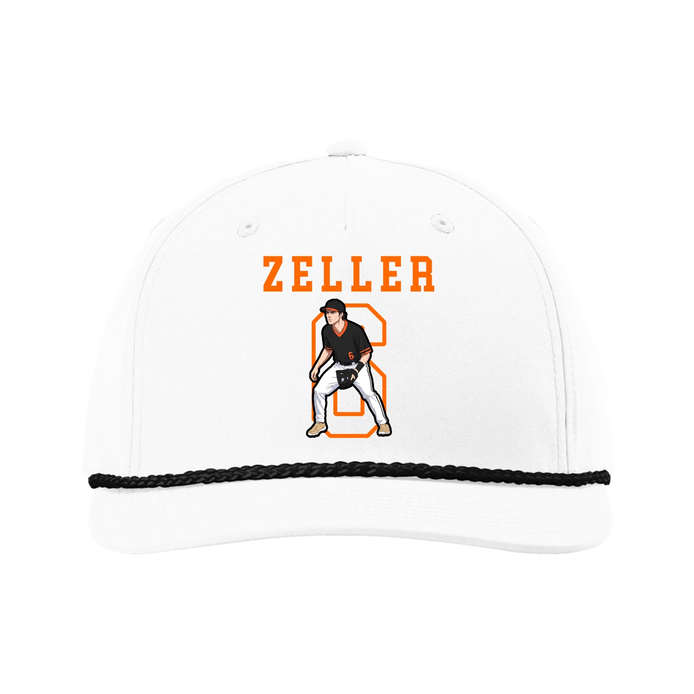Five-Panel Classic Rope Cap — Shirsey in White