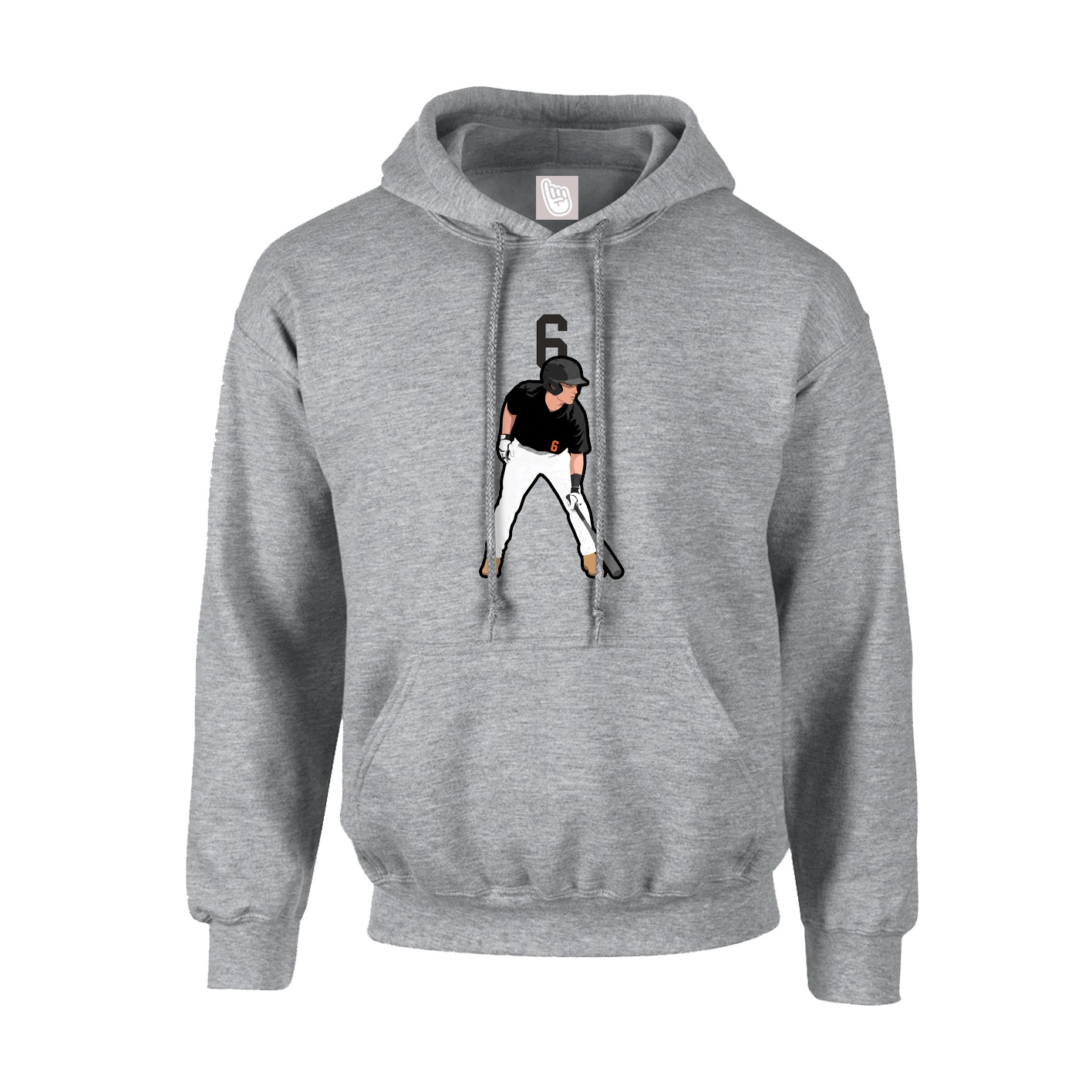 Youth Hoodie — Number Top in Grey