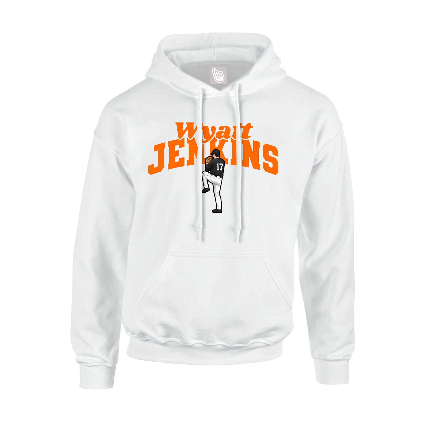 Youth Hoodie — Signature Arch in White