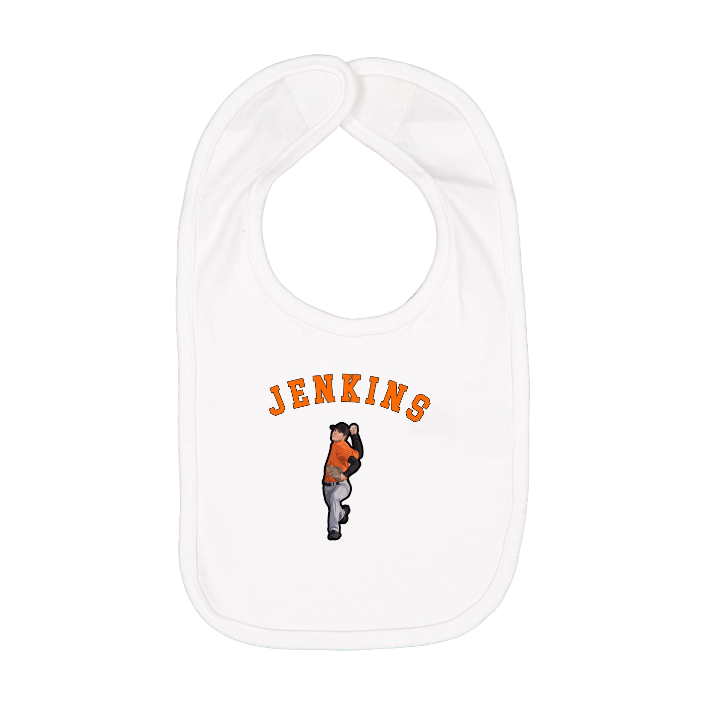 Infant Bib — Shirsey Arch in White