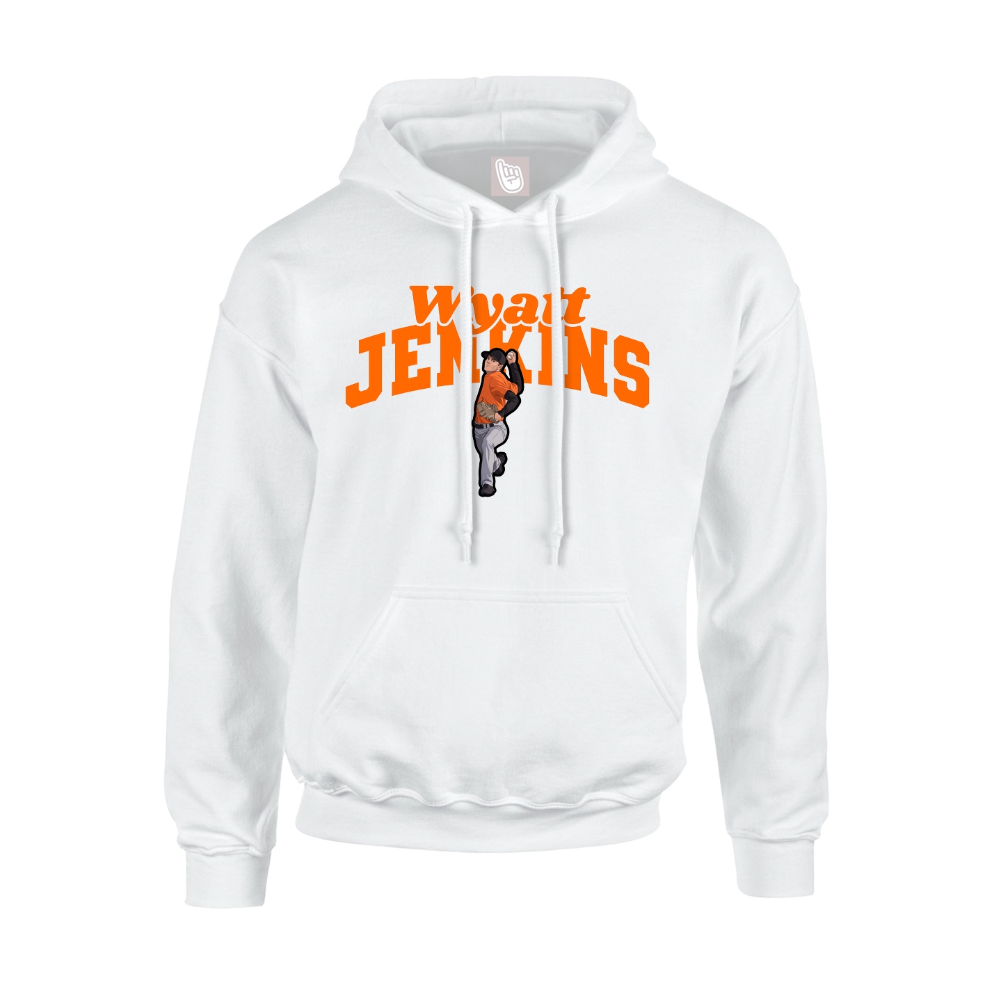 Hoodie — Signature Arch in White