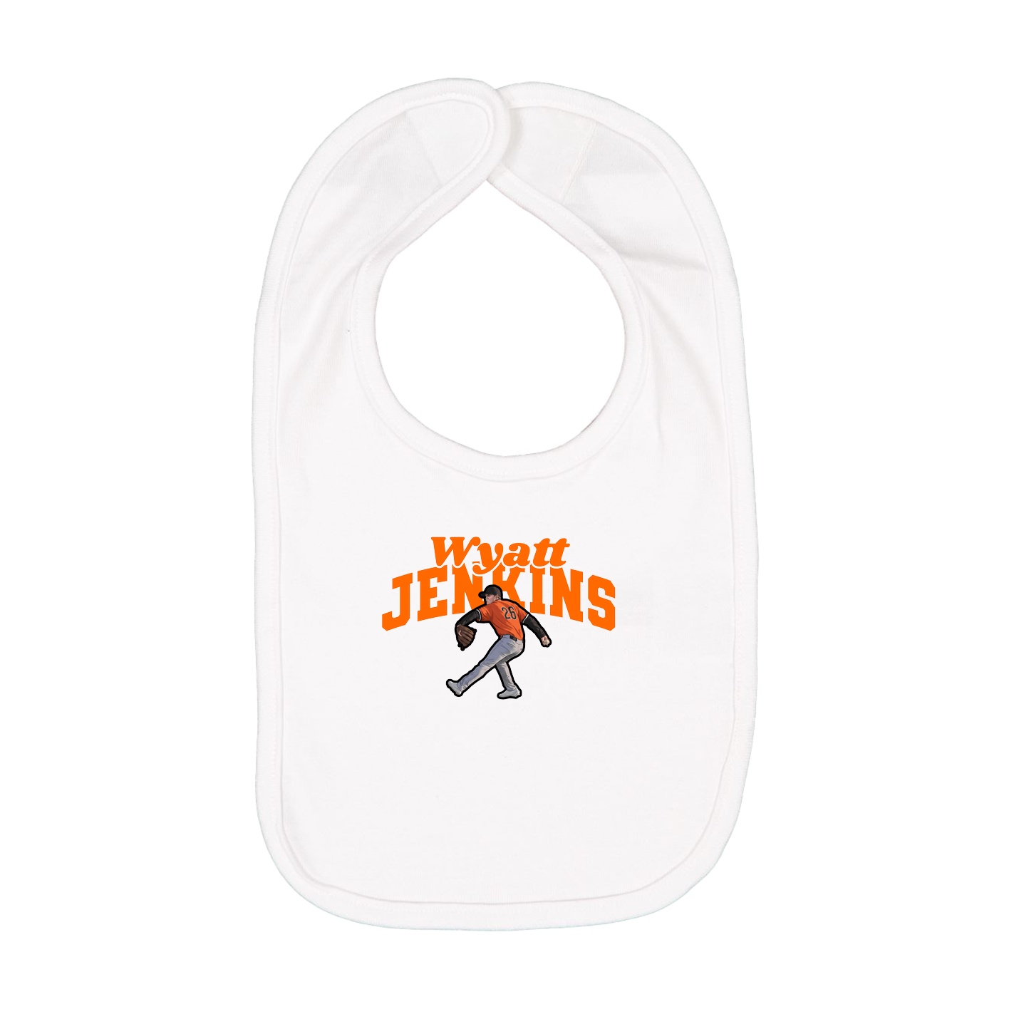 Infant Bib — Signature Arch in White