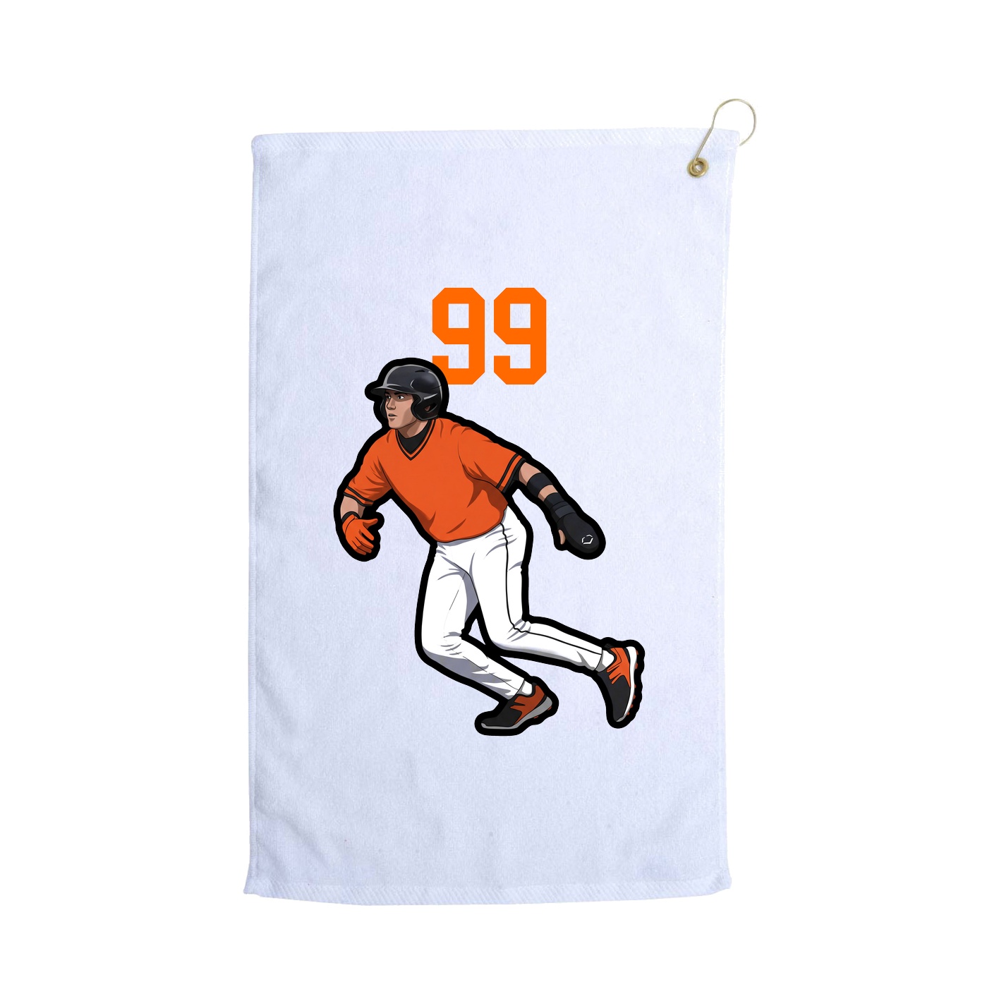 Golf Towel — Number Top in White