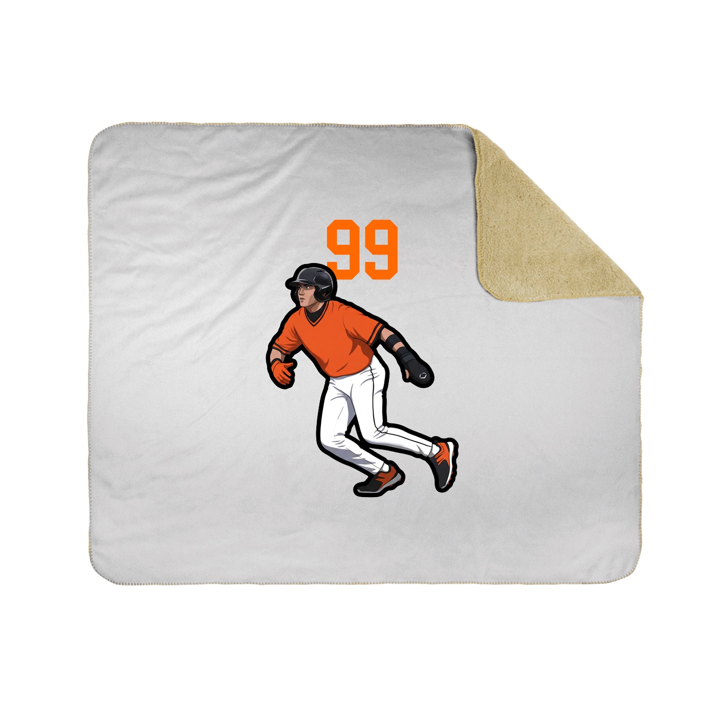 Throw Blanket — Number Top in White