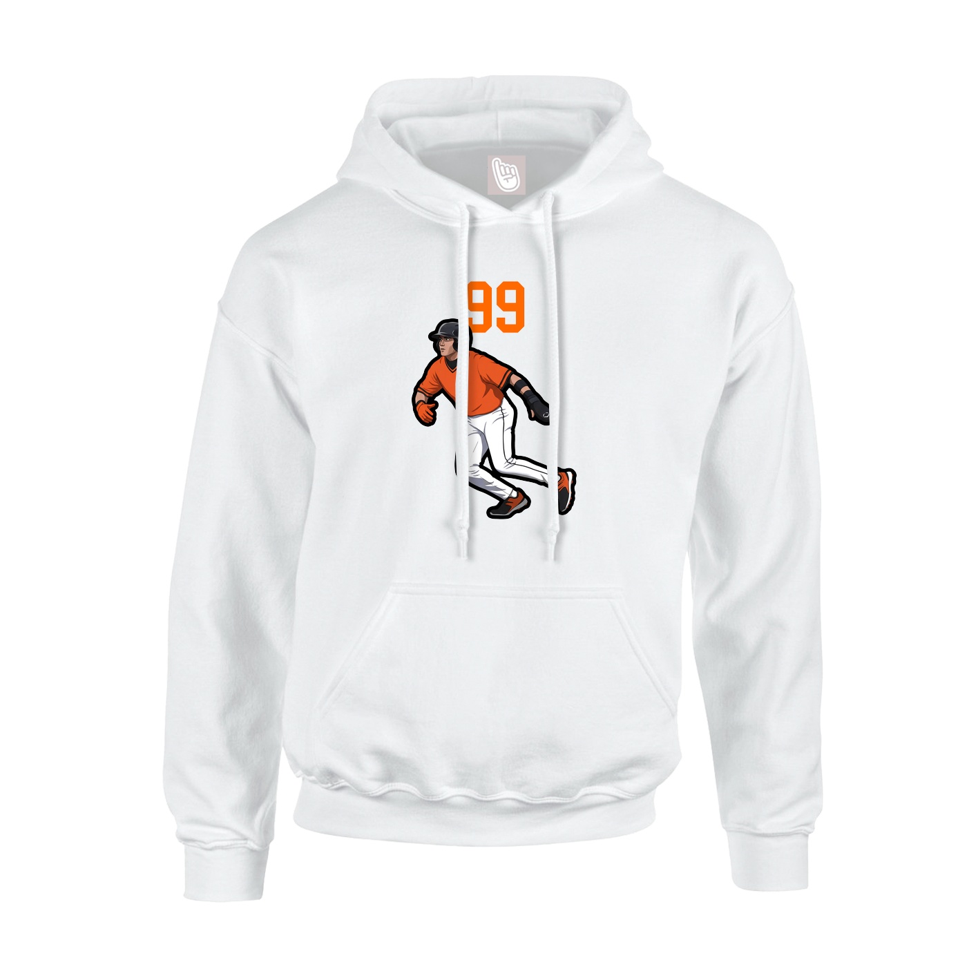 Hoodie — Number Top in White