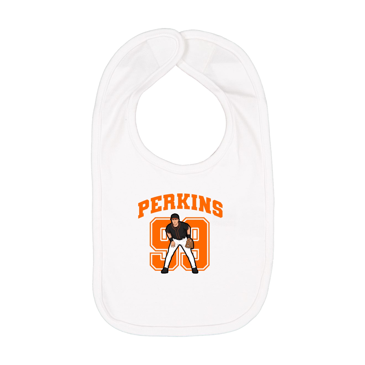 Infant Bib — Number in White