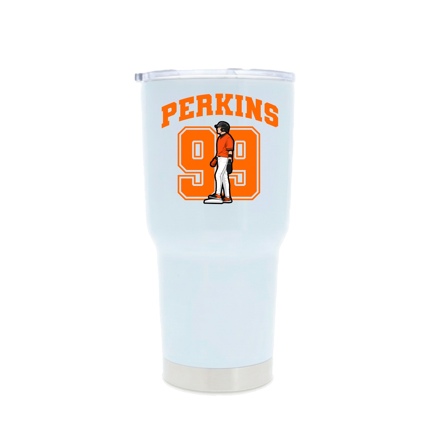 30oz Stainless Steel Tumbler — Number in White