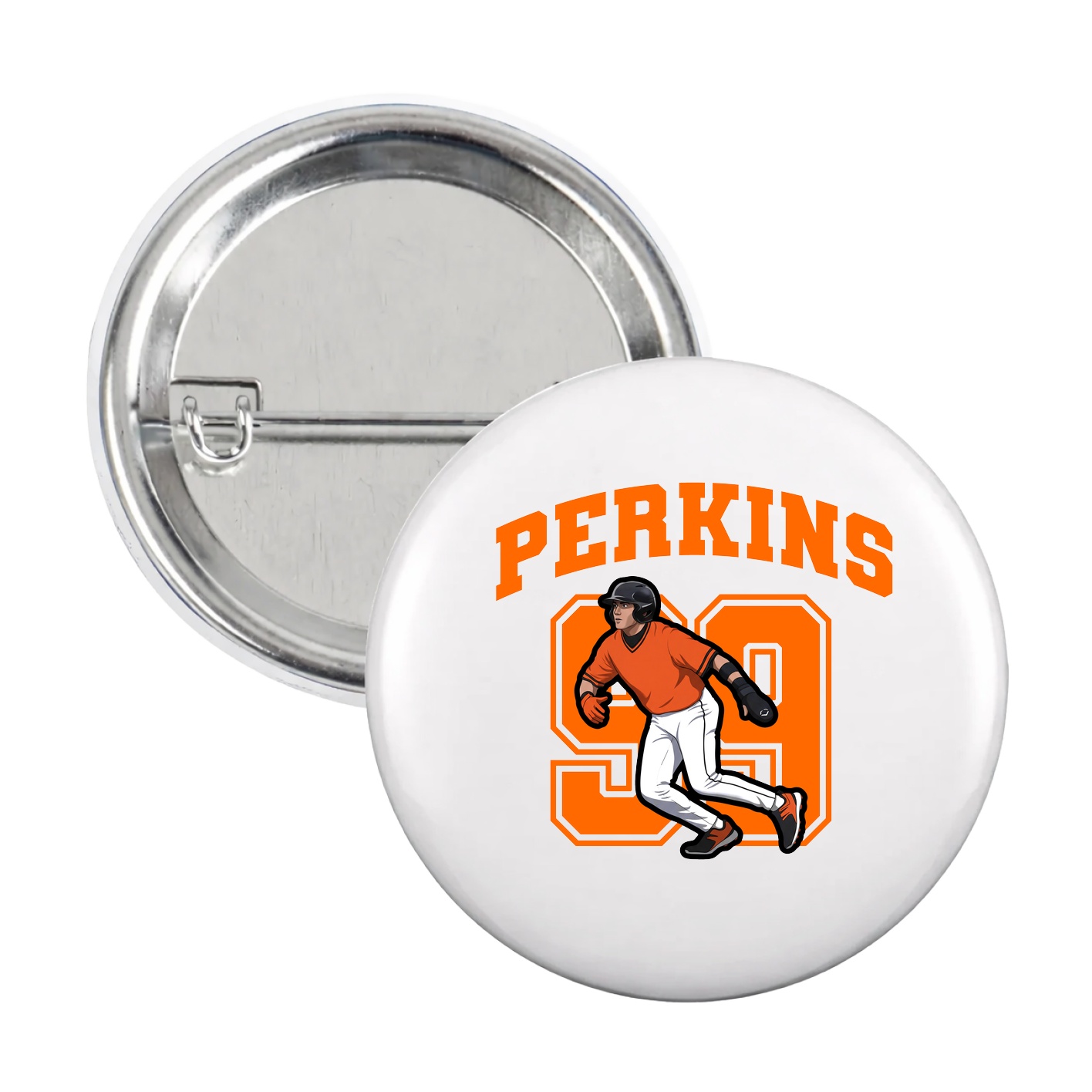 Game Day Button — Number in White