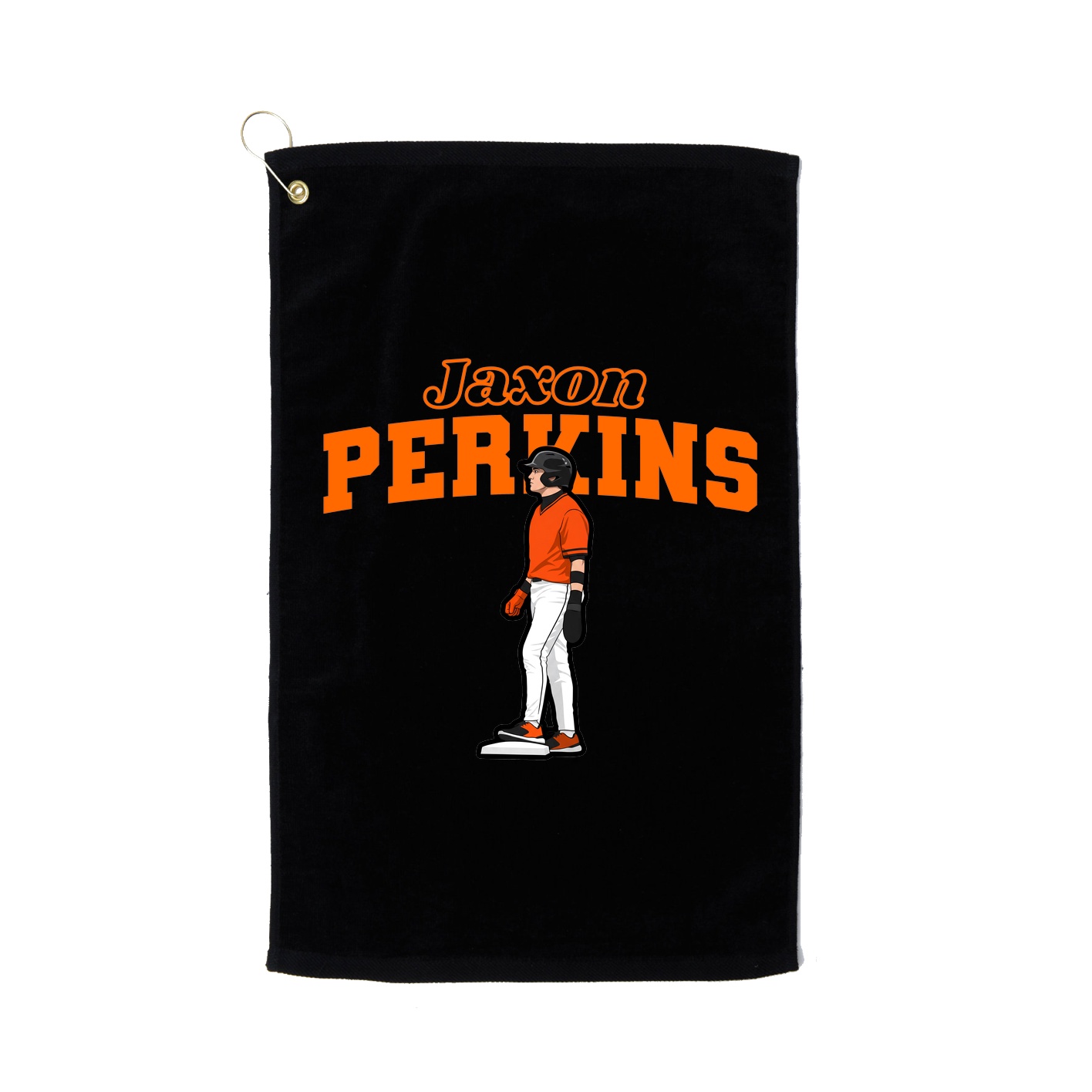 Golf Towel — Name Arch in Black