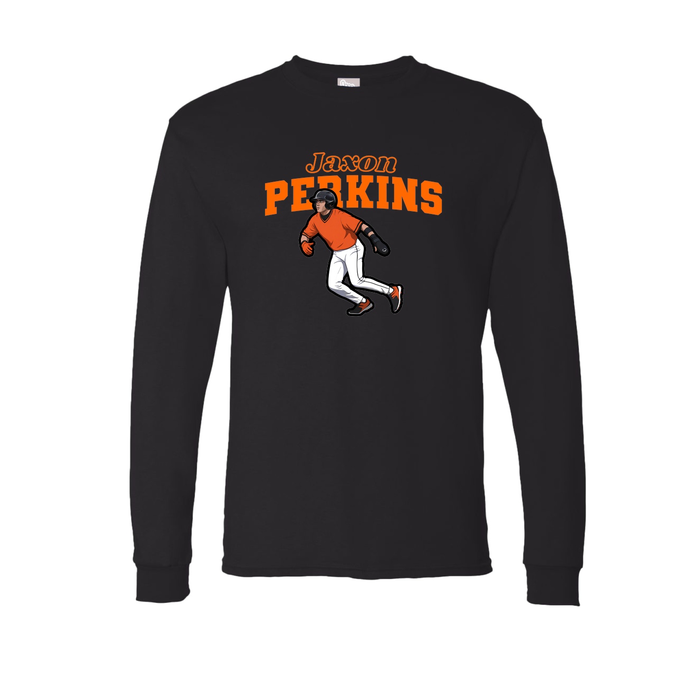 Long Sleeve Tee — Name Arch in Black