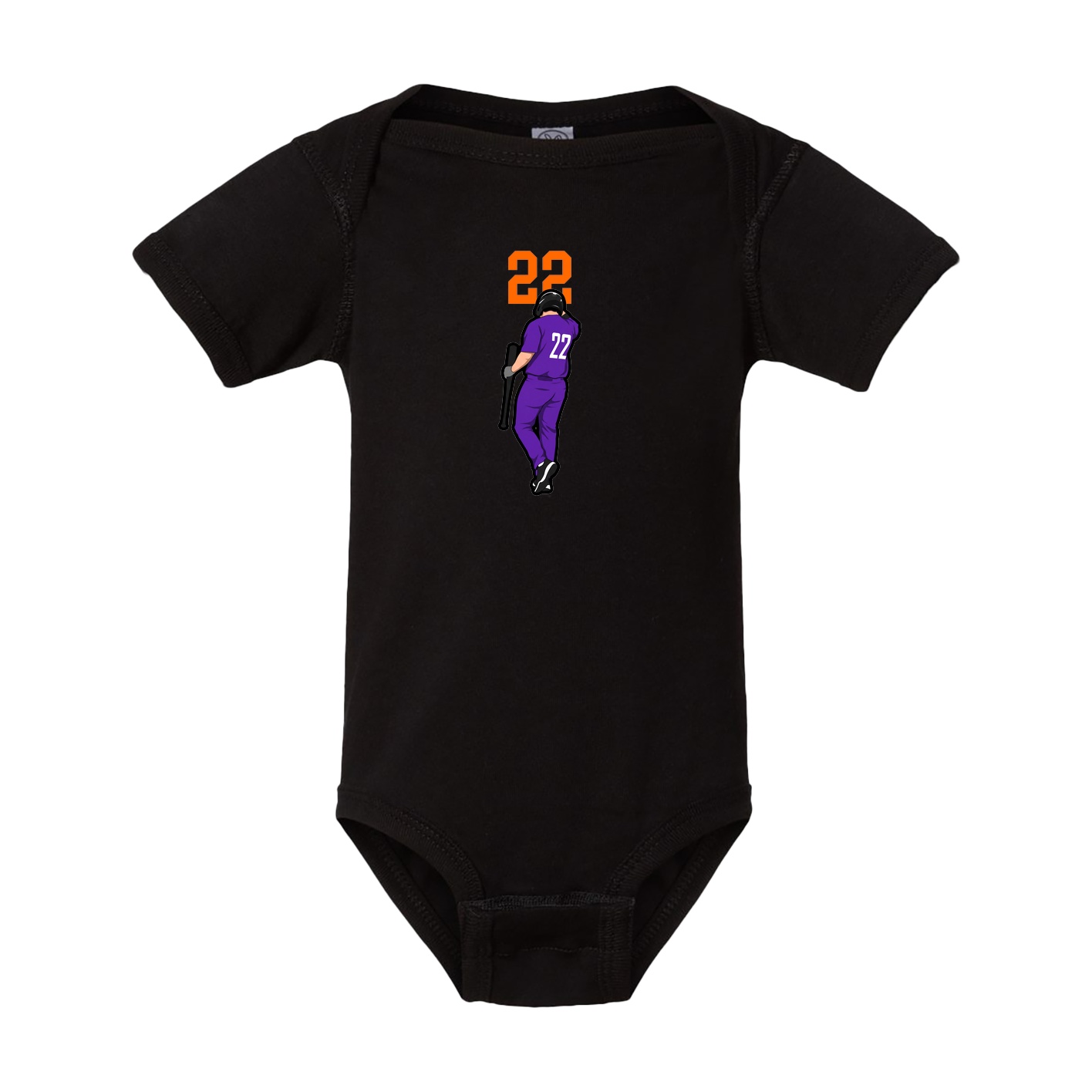 Baby Onesie — Number Top in Black
