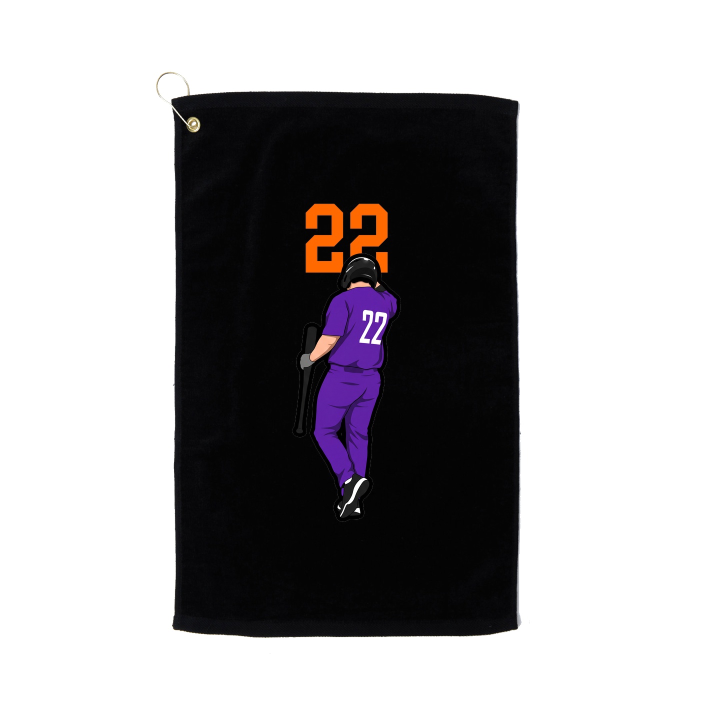 Golf Towel — Number Top in Black