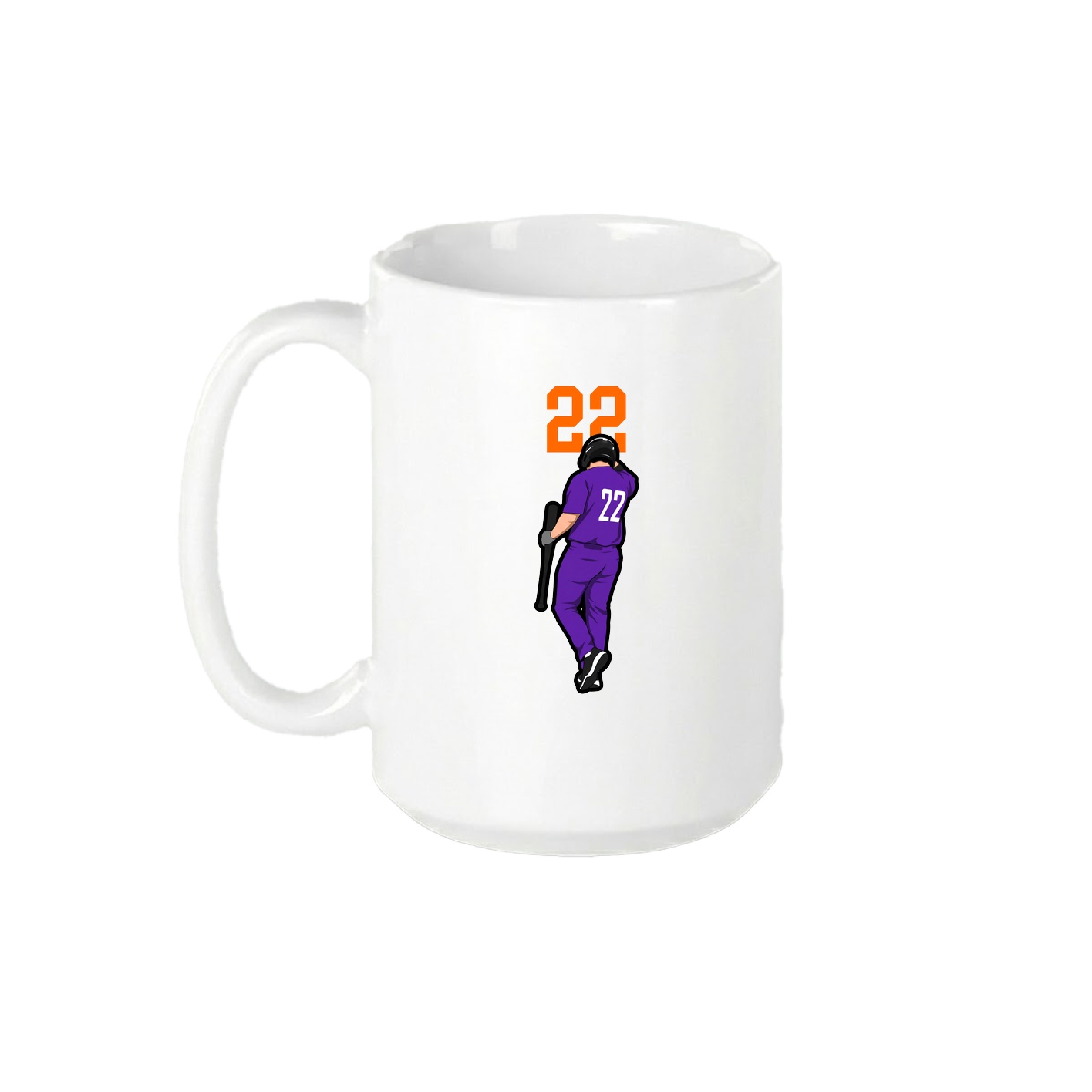 15oz Coffee Mug — Number Top in White