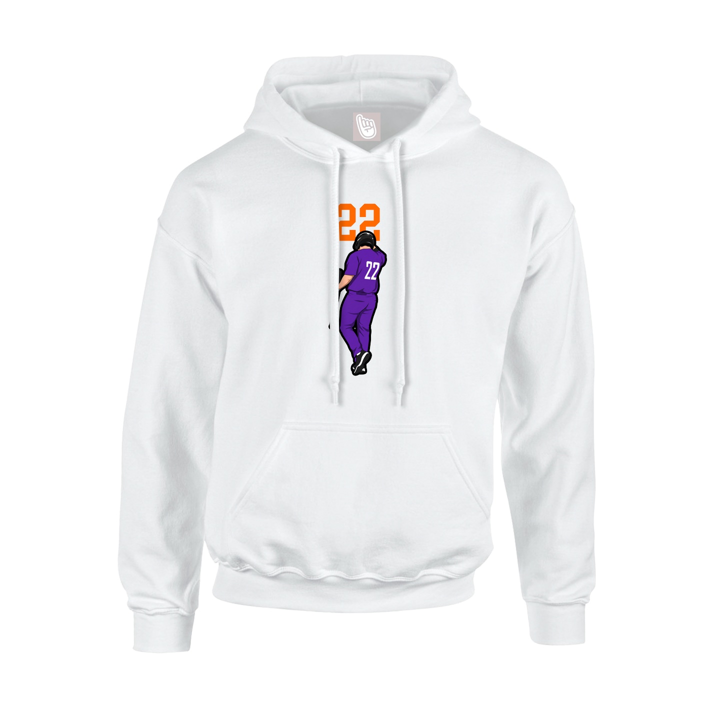 Hoodie — Number Top in White