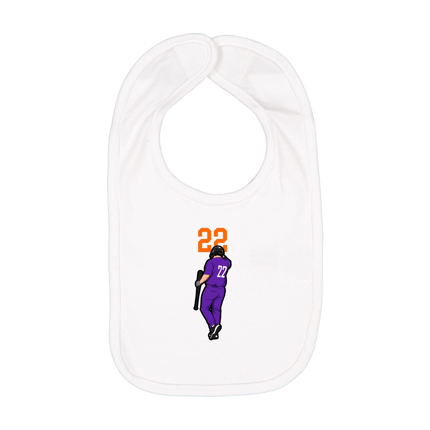 Infant Bib — Number Top in White