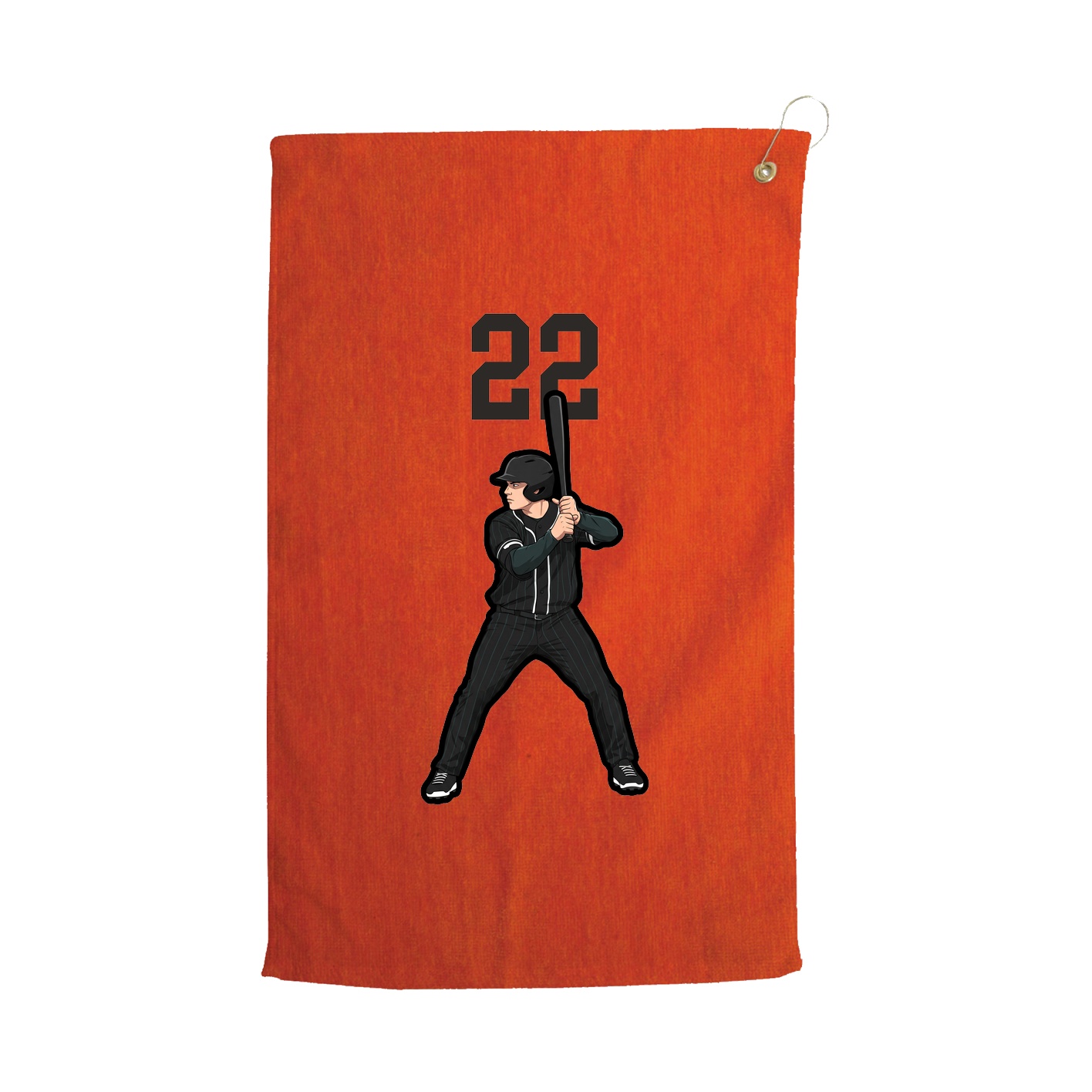 Golf Towel — Number Top in Orange
