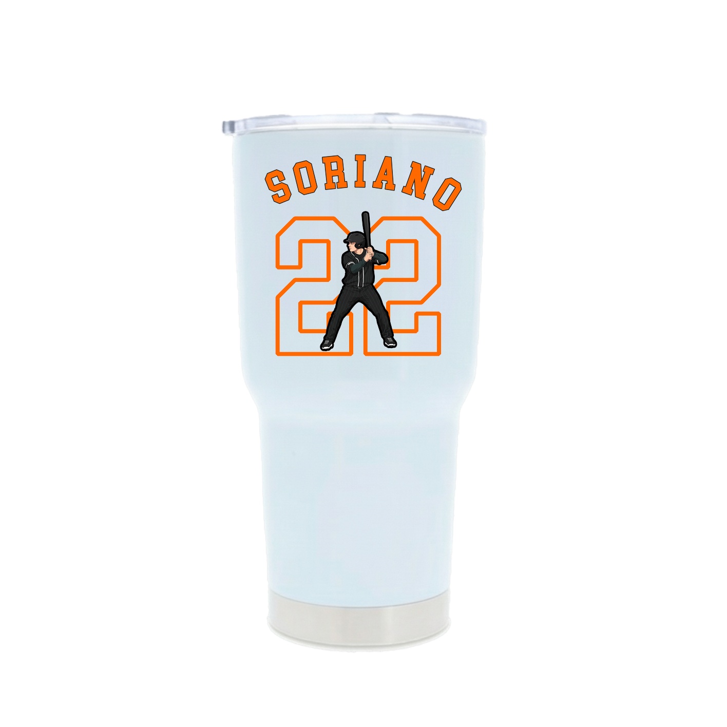 30oz Stainless Steel Tumbler — Shirsey Arch in White
