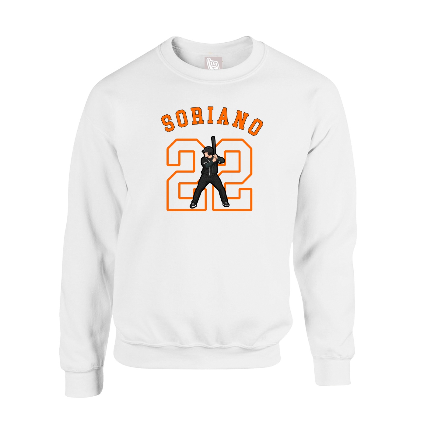 Fleece Crew — Shirsey Arch in White