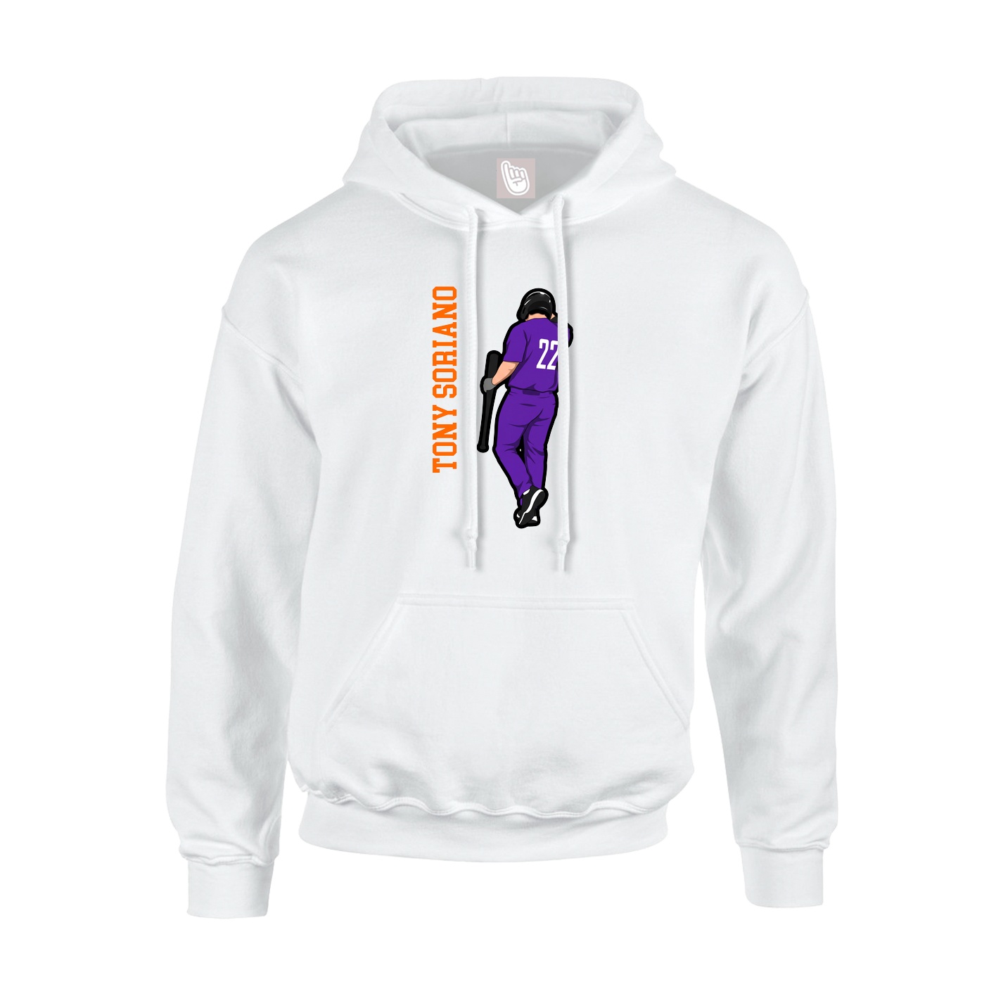 Hoodie — Name Vertical in White