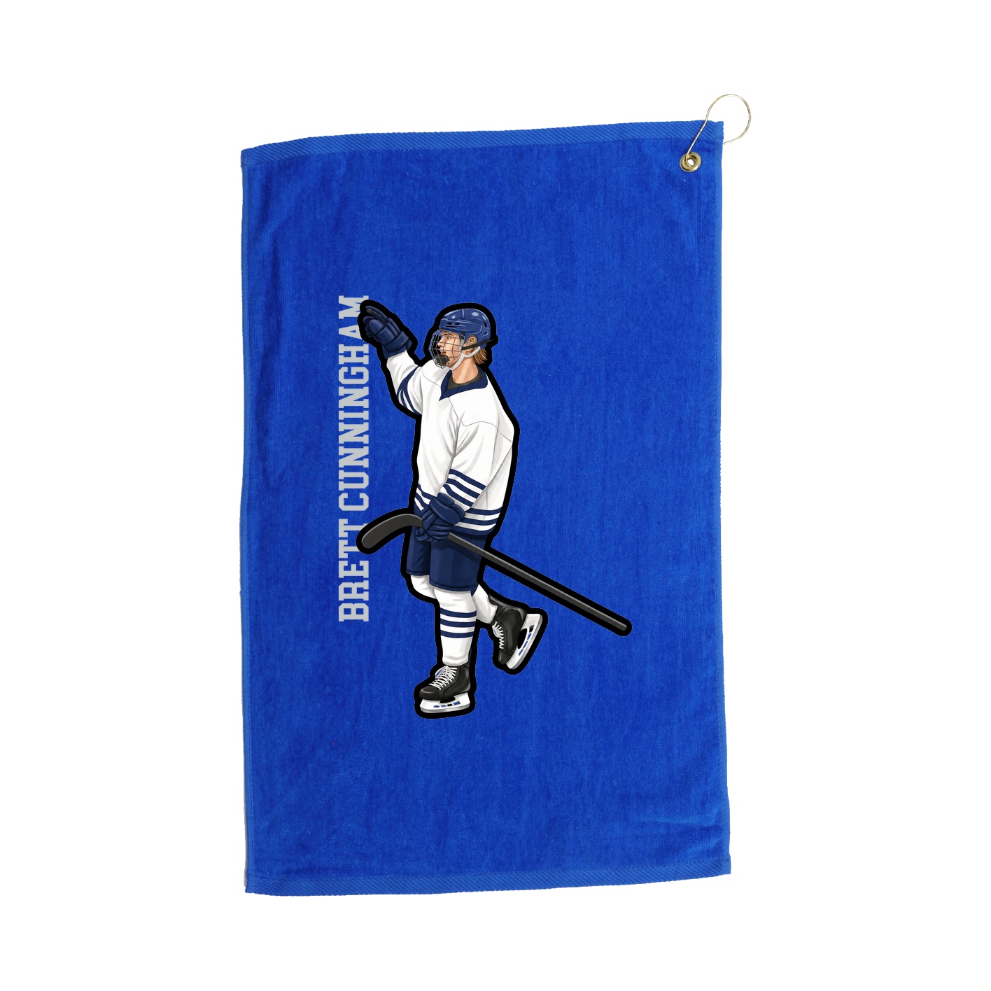 Golf Towel — Name Vertical in Royal