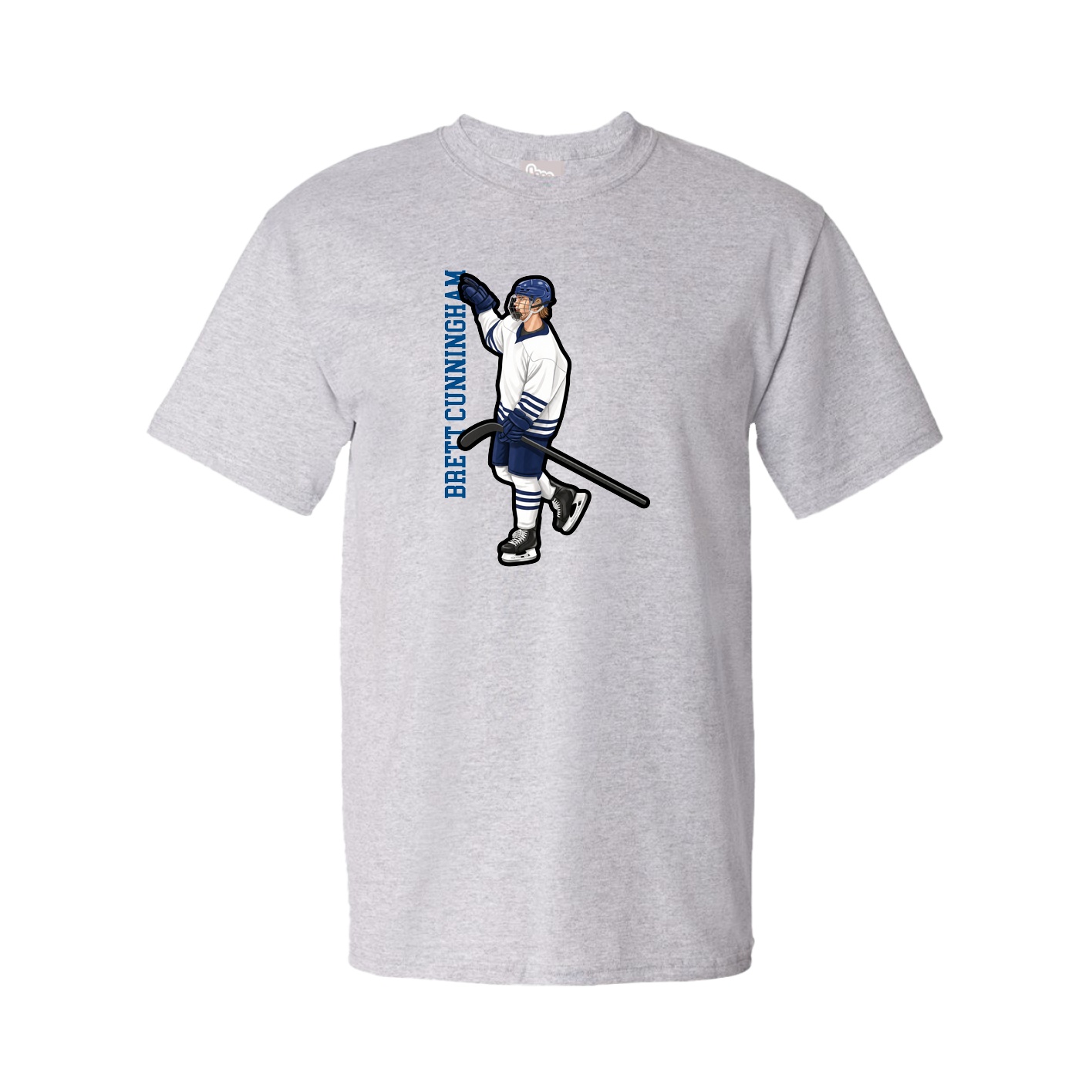 Tee — Name Vertical in Grey