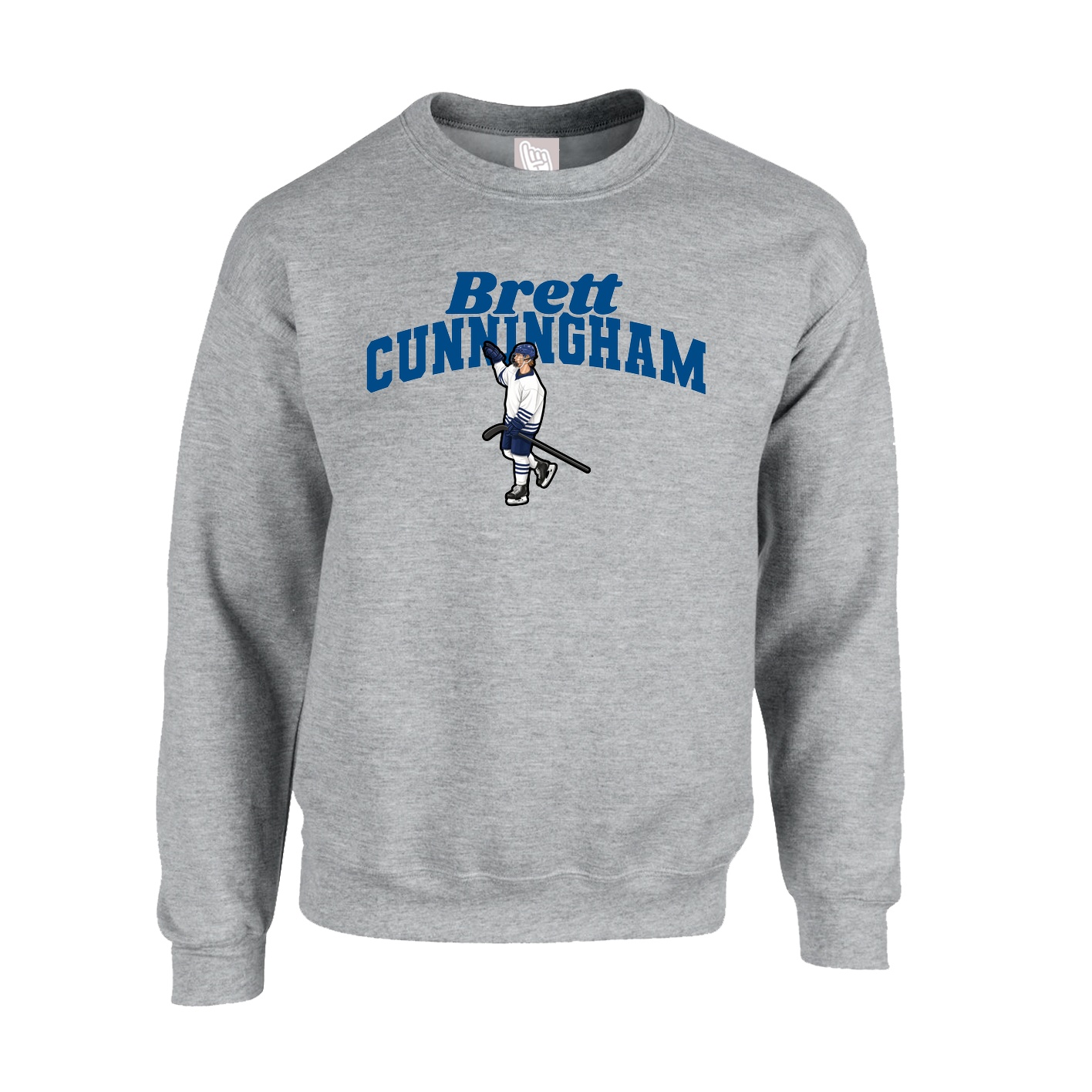Fleece Crew — Signature Arch in Grey