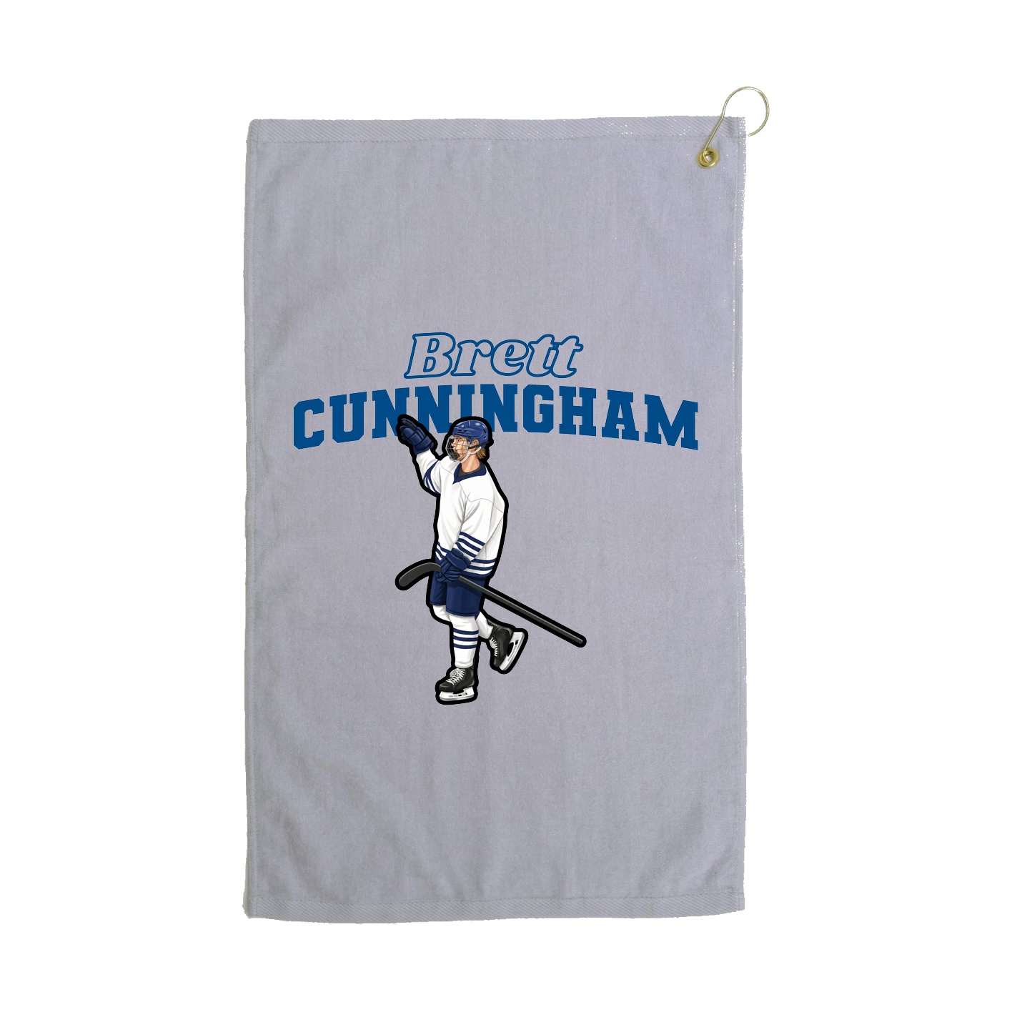 Golf Towel — Name Arch in Grey