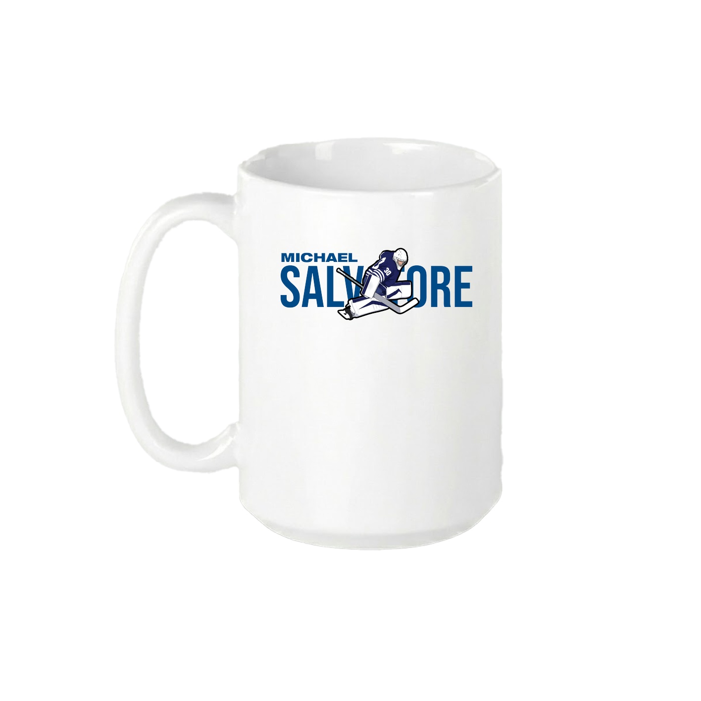 15oz Coffee Mug — Player Name in White