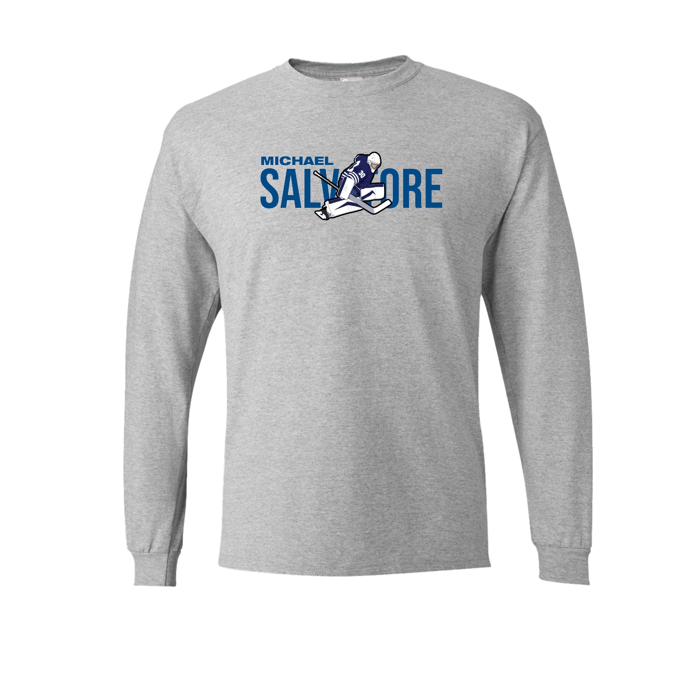 Long Sleeve Tee — Player Name in Grey