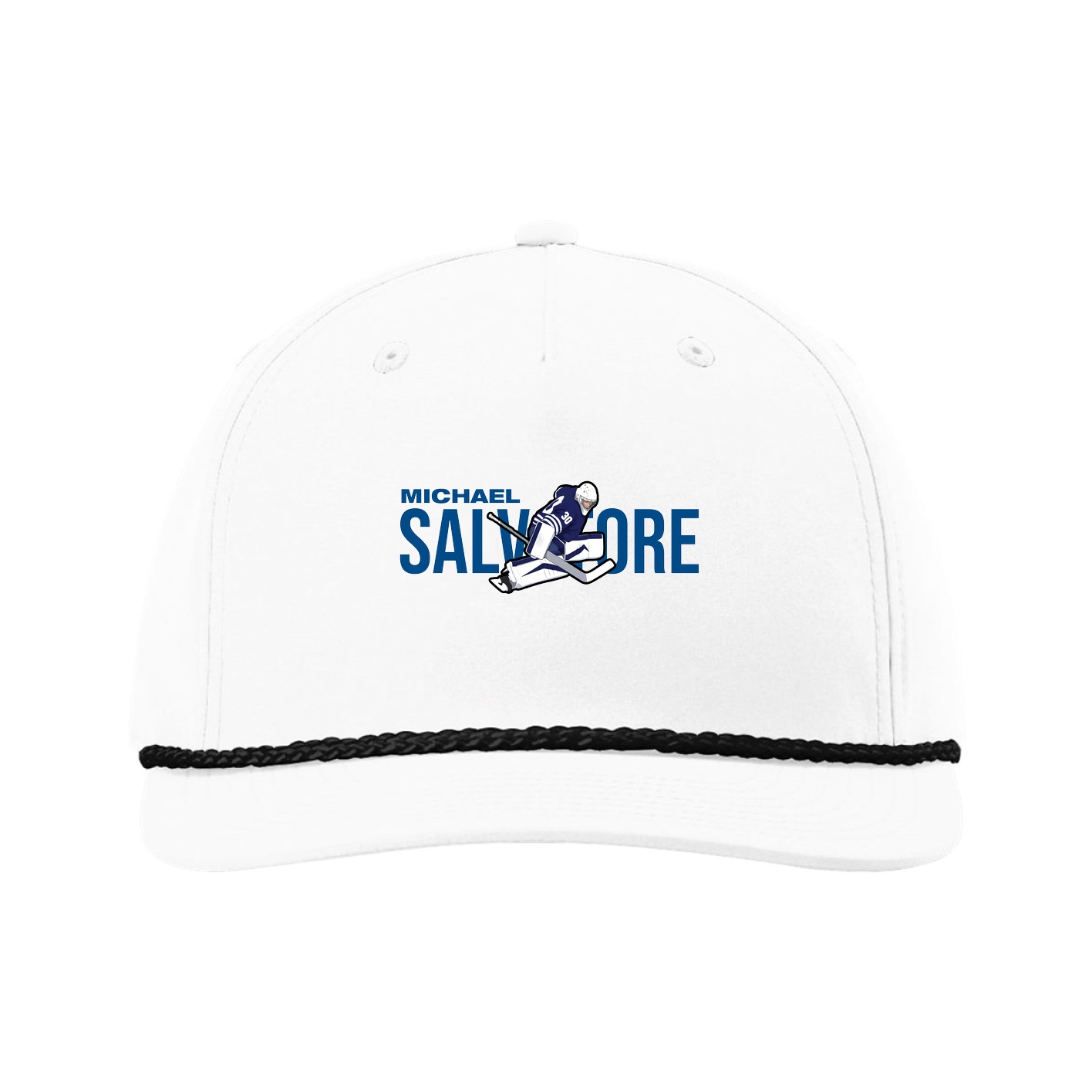 Five-Panel Classic Rope Cap — Player Name in White