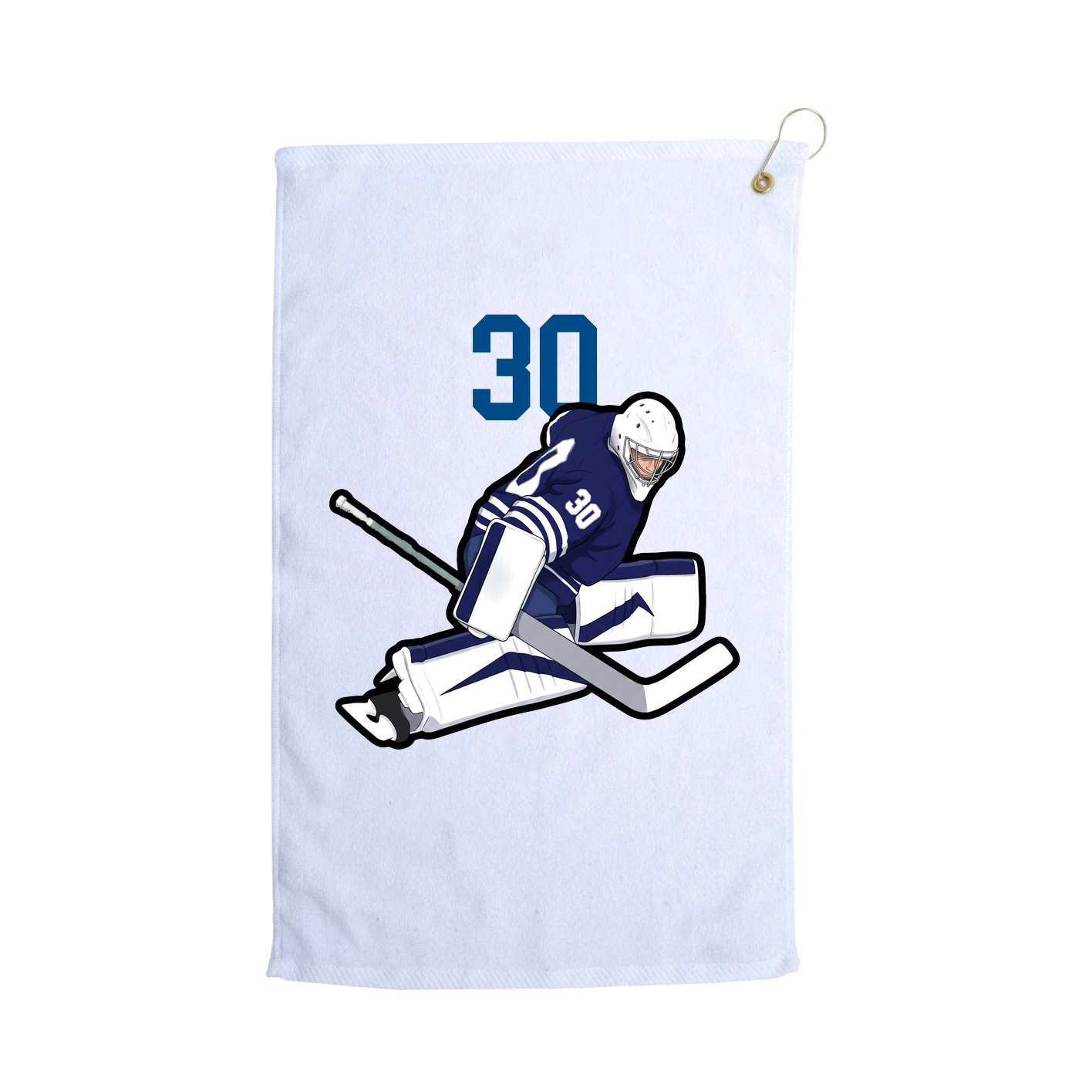 Golf Towel — Number Top in White