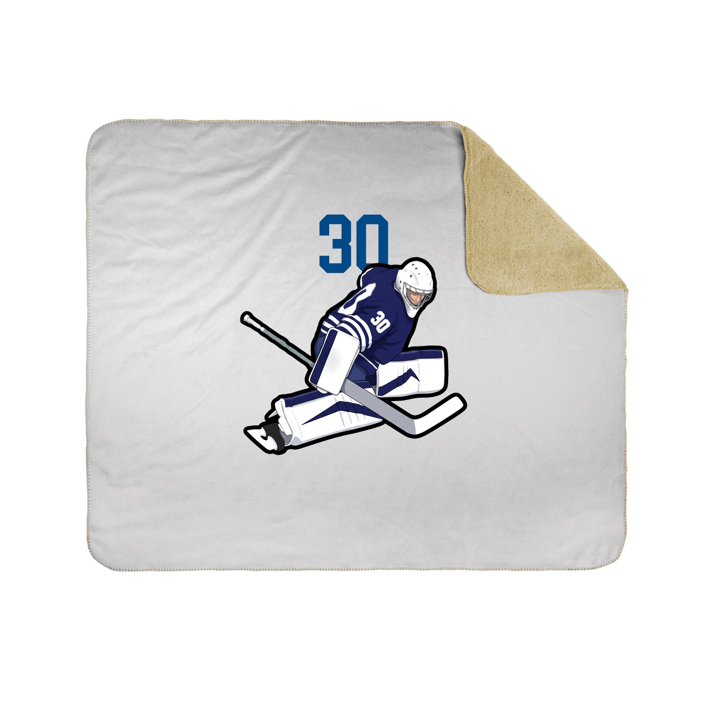 Throw Blanket — Number Top in White