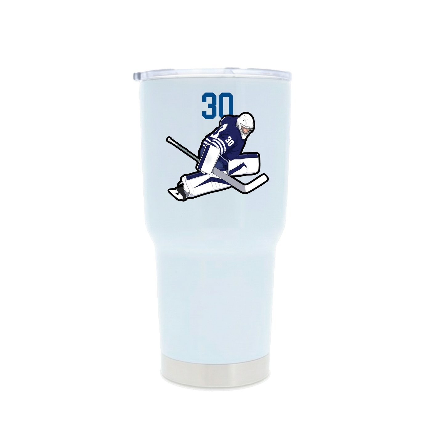 30oz Stainless Steel Tumbler — Number Top in White