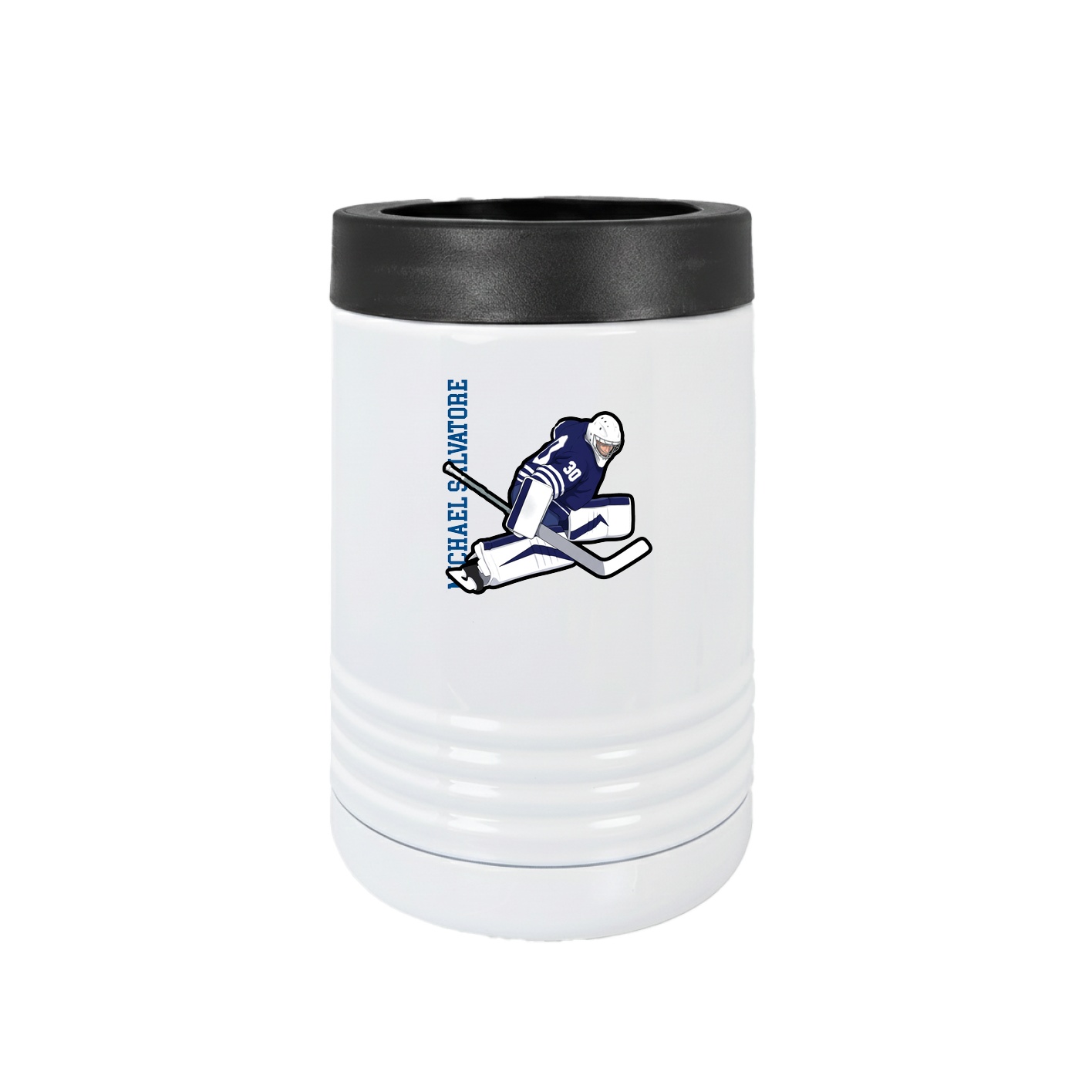Beverage Holder — Name Vertical in White