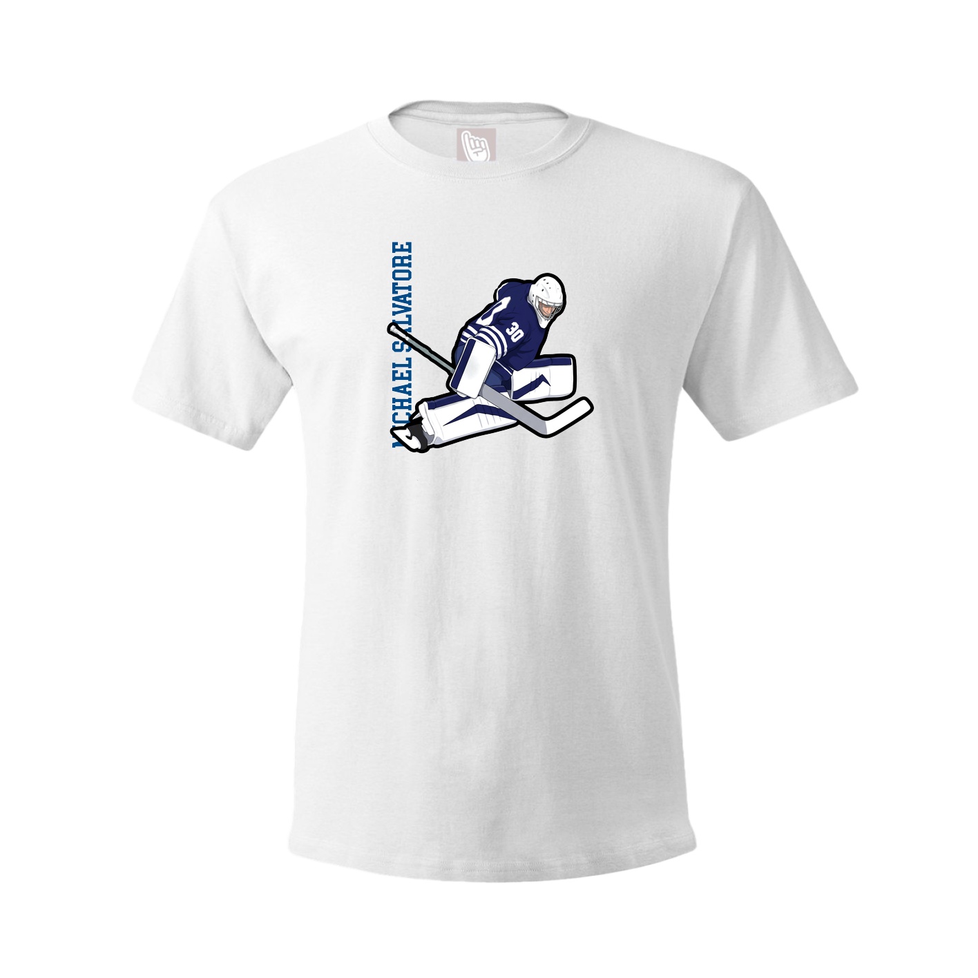 Tee — Name Vertical in White