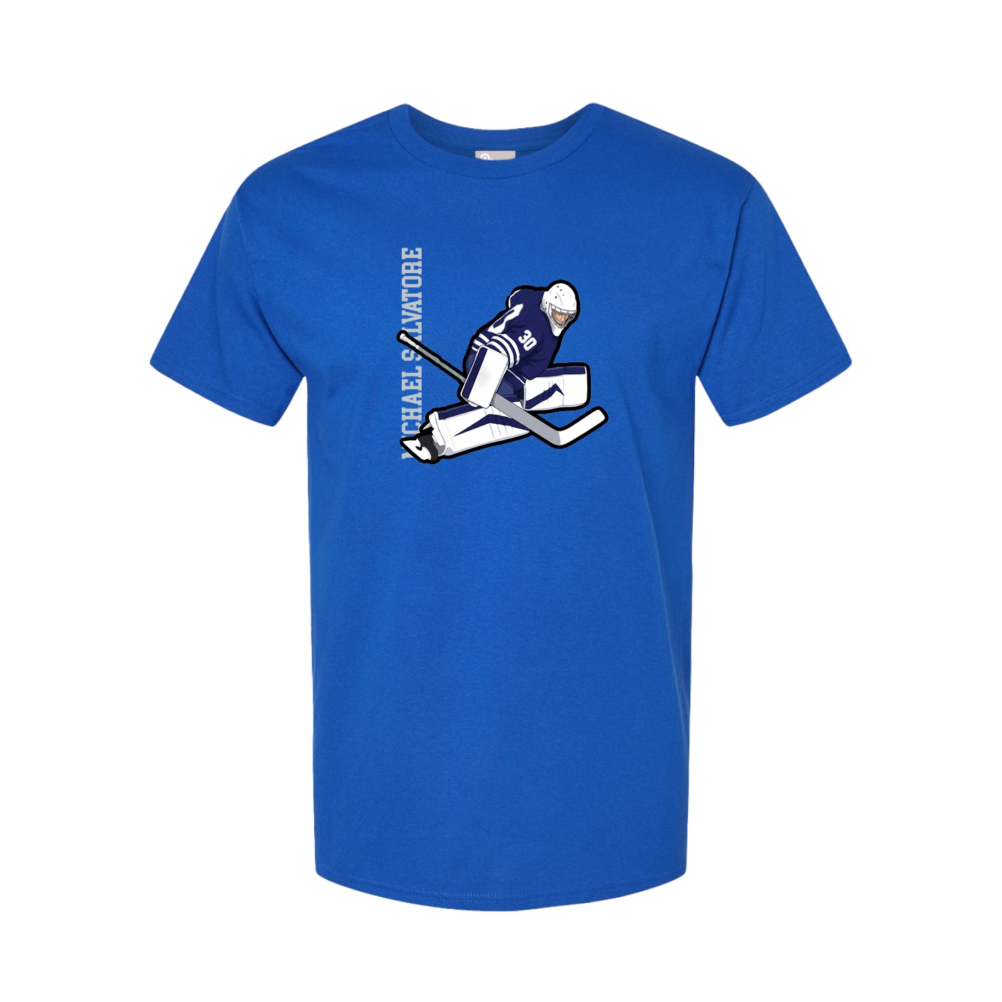 Youth Tee — Name Vertical in Royal