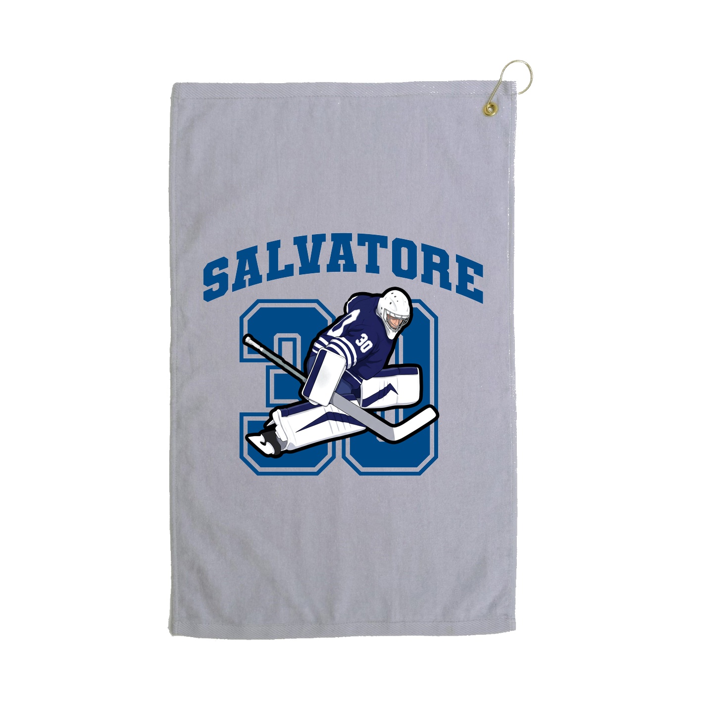 Golf Towel — Number in Grey