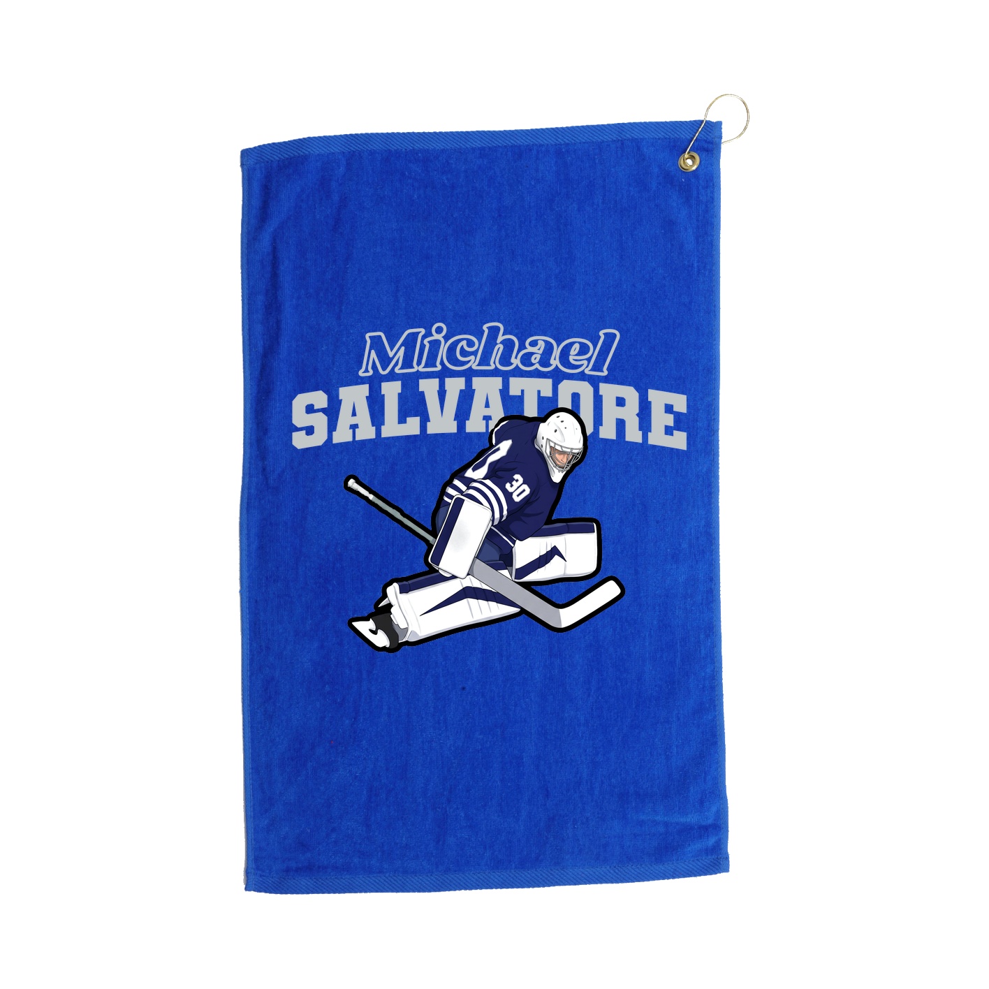 Golf Towel — Name Arch in Royal