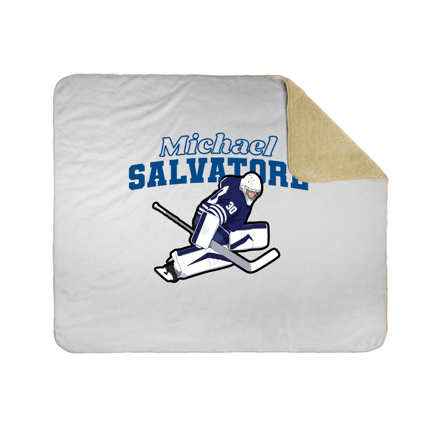 Throw Blanket — Name Arch in White