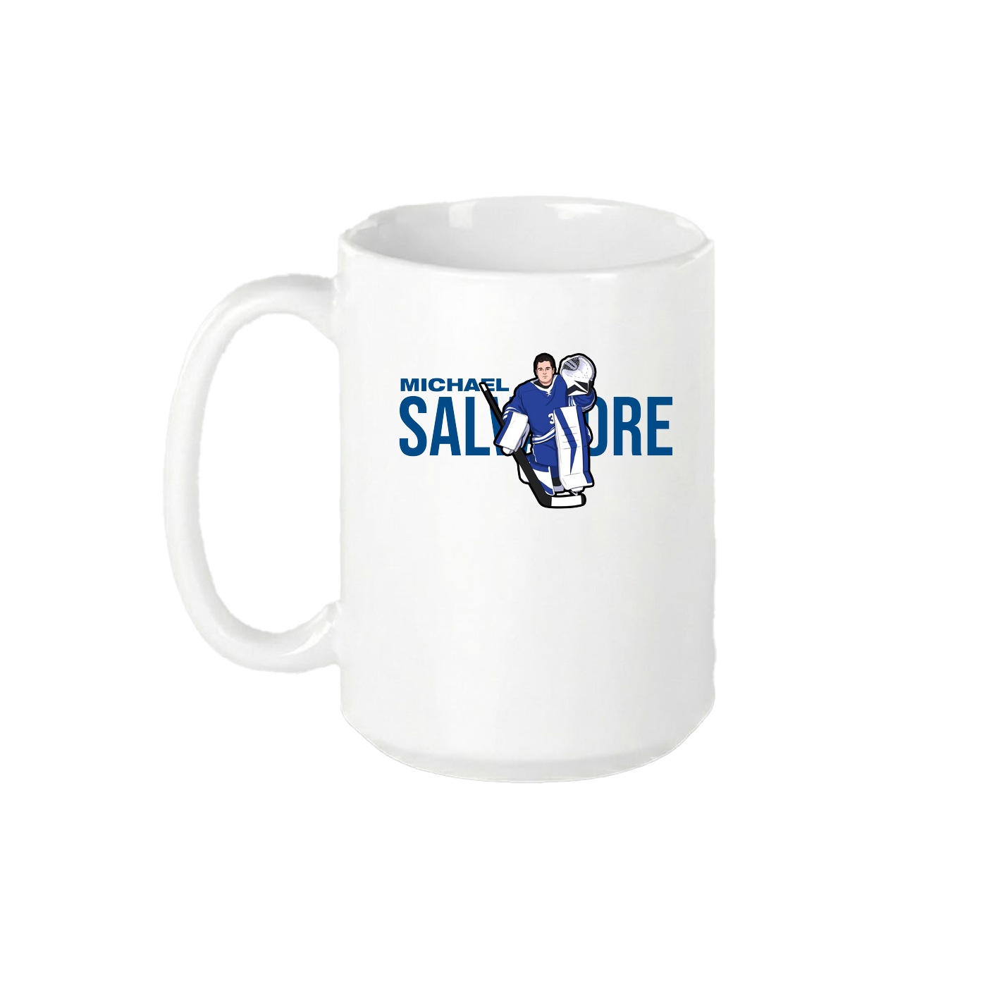 15oz Coffee Mug — Player Name in White